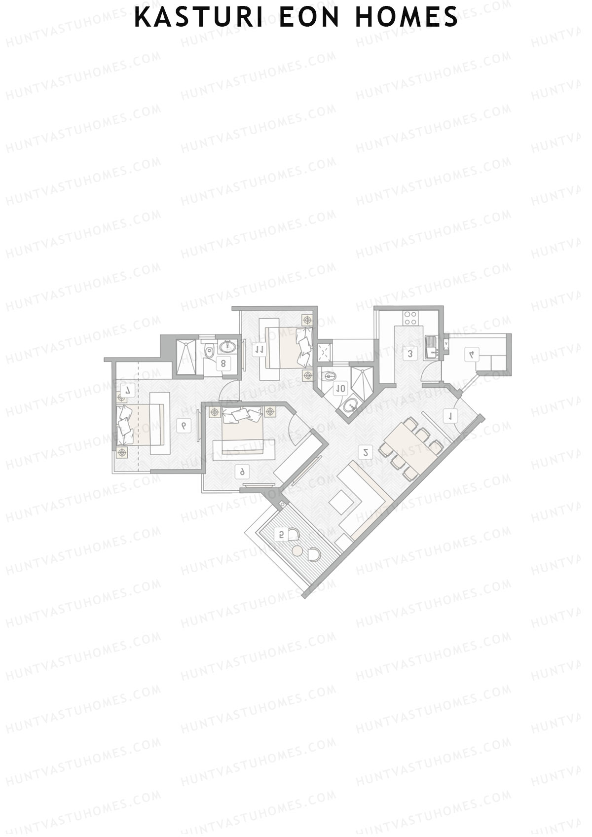 Kasturi Eon Homes Tower A3 Unit 4 Floor Plan