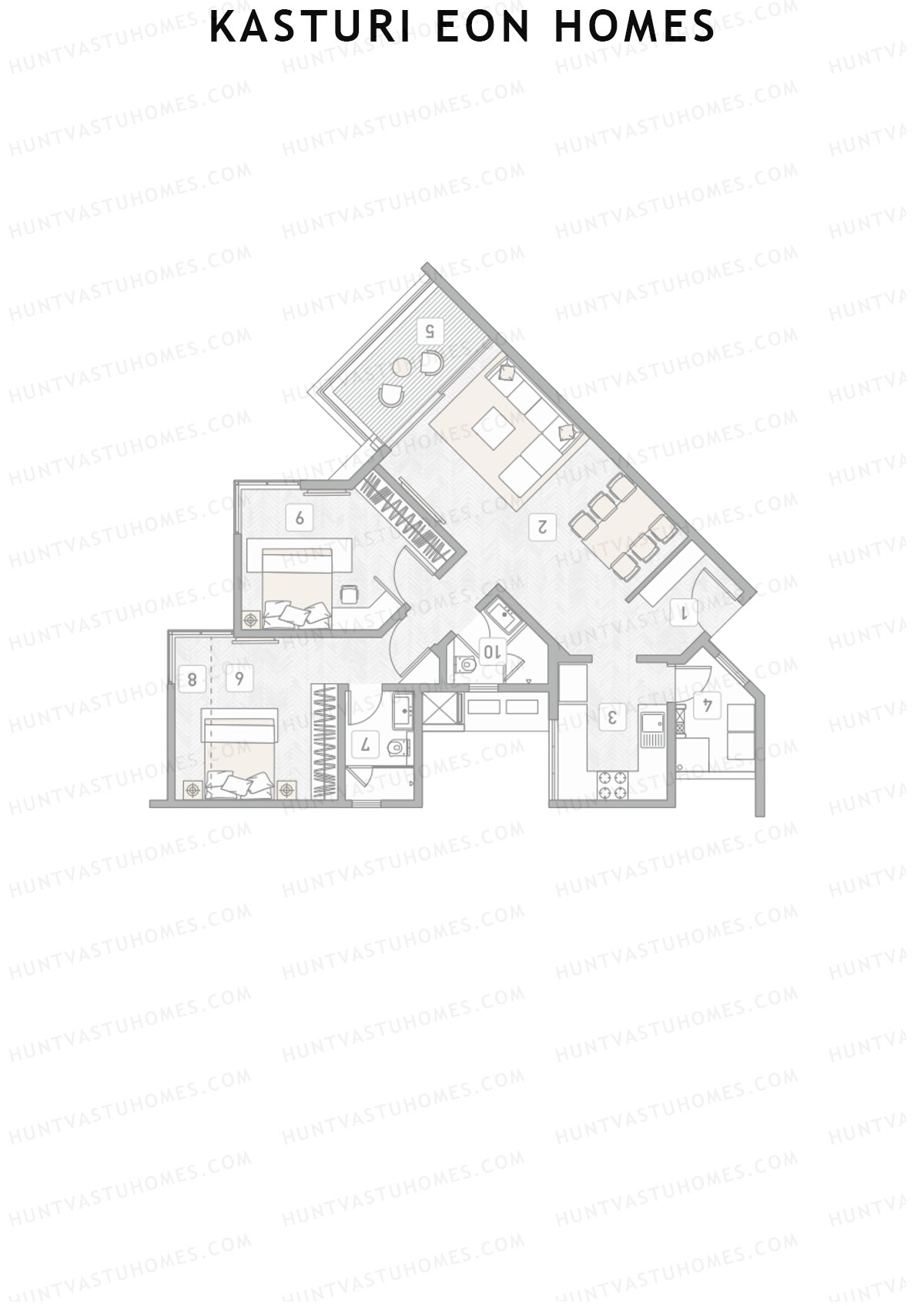 Kasturi Eon Homes Tower A3 Unit 5 Floor Plan