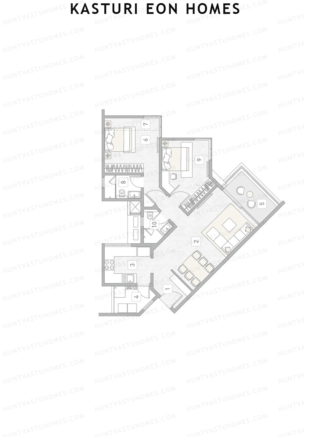 Kasturi Eon Homes Tower B1 Unit 5 Floor Plan