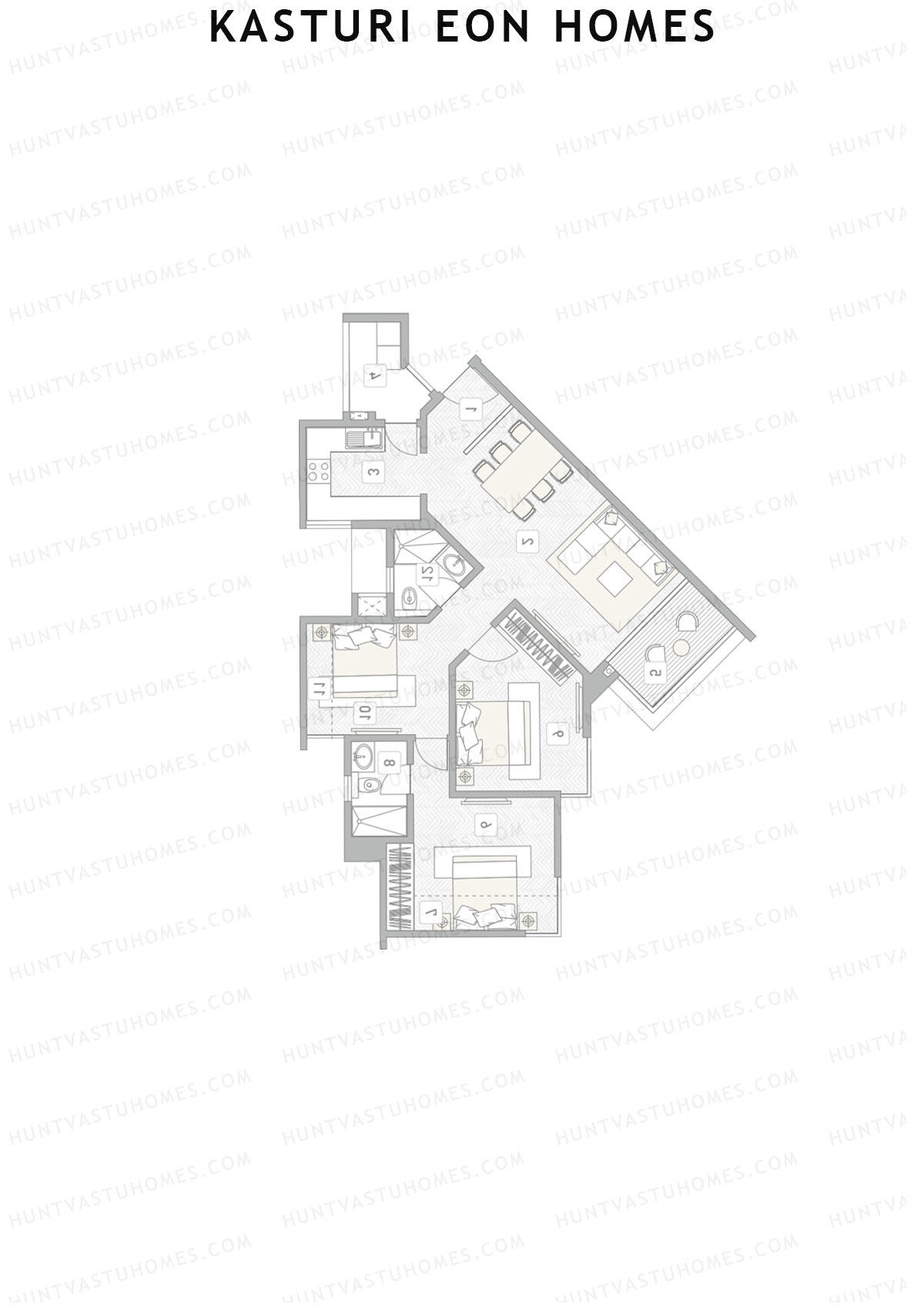 Kasturi Eon Homes Tower B1 Unit 8 Floor Plan