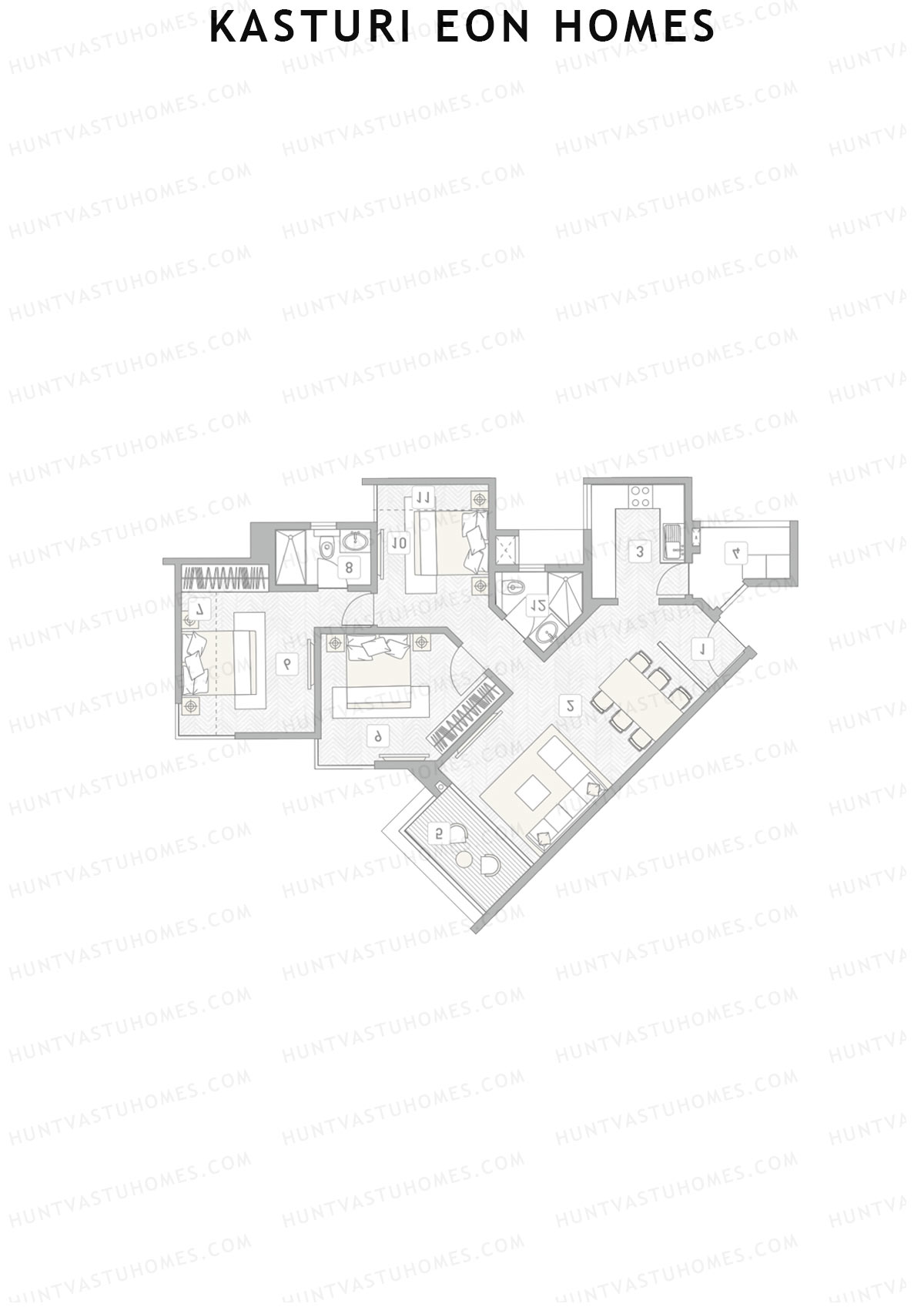 Kasturi Eon Homes Tower B2 Unit 2 Floor Plan