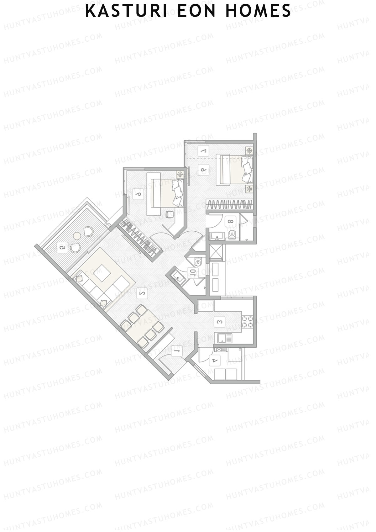 Kasturi Eon Homes Tower B2 Unit 4 Floor Plan