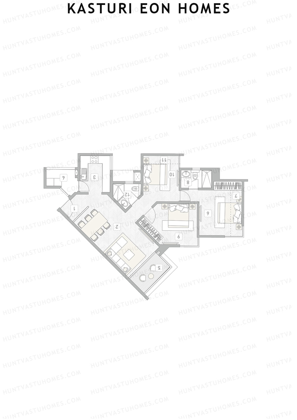 Kasturi Eon Homes Tower B2 Unit 7 Floor Plan