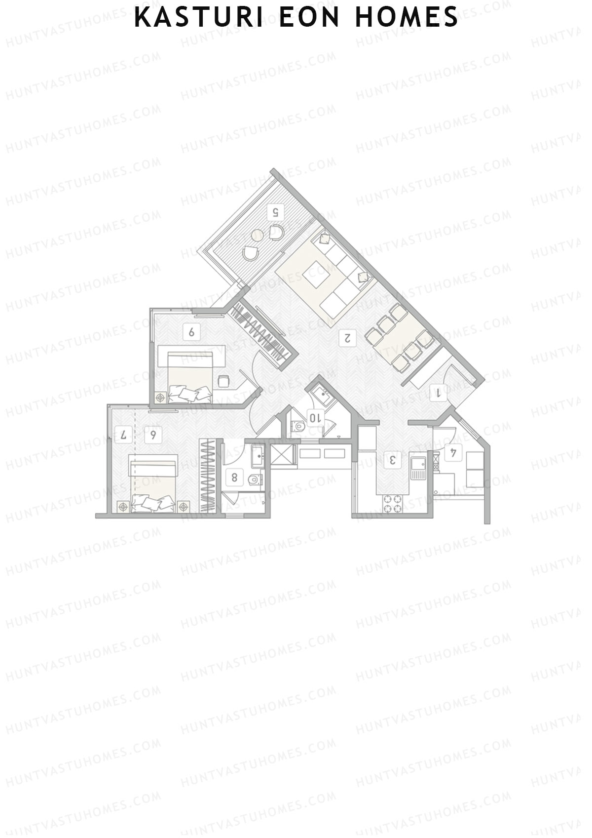 Kasturi Eon Homes Tower B3 Unit 3 Floor Plan