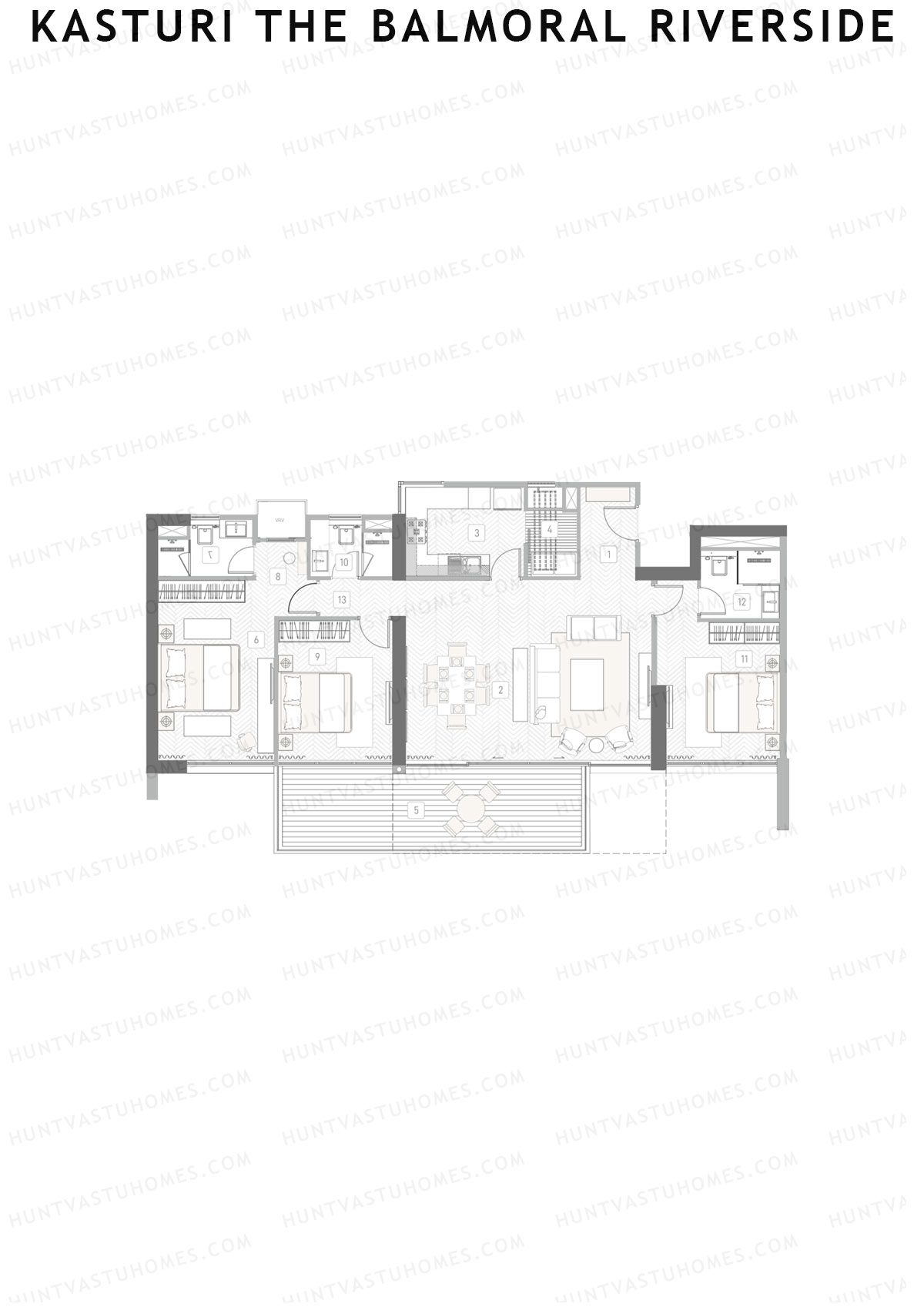 Kasturi The Balmoral Riverside Tower A Unit 1 Floor Plan