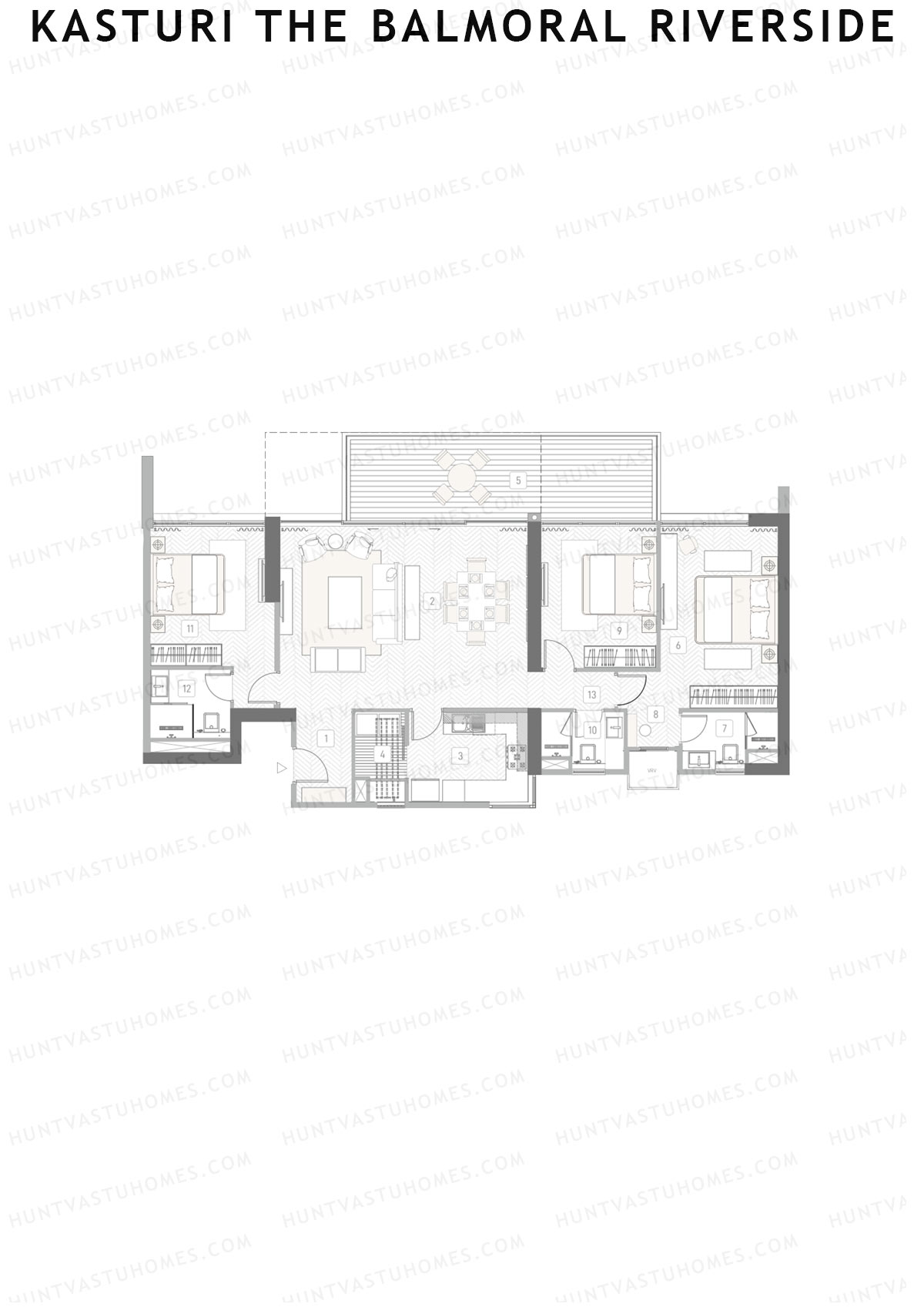 Kasturi The Balmoral Riverside Tower A Unit 4 Floor Plan