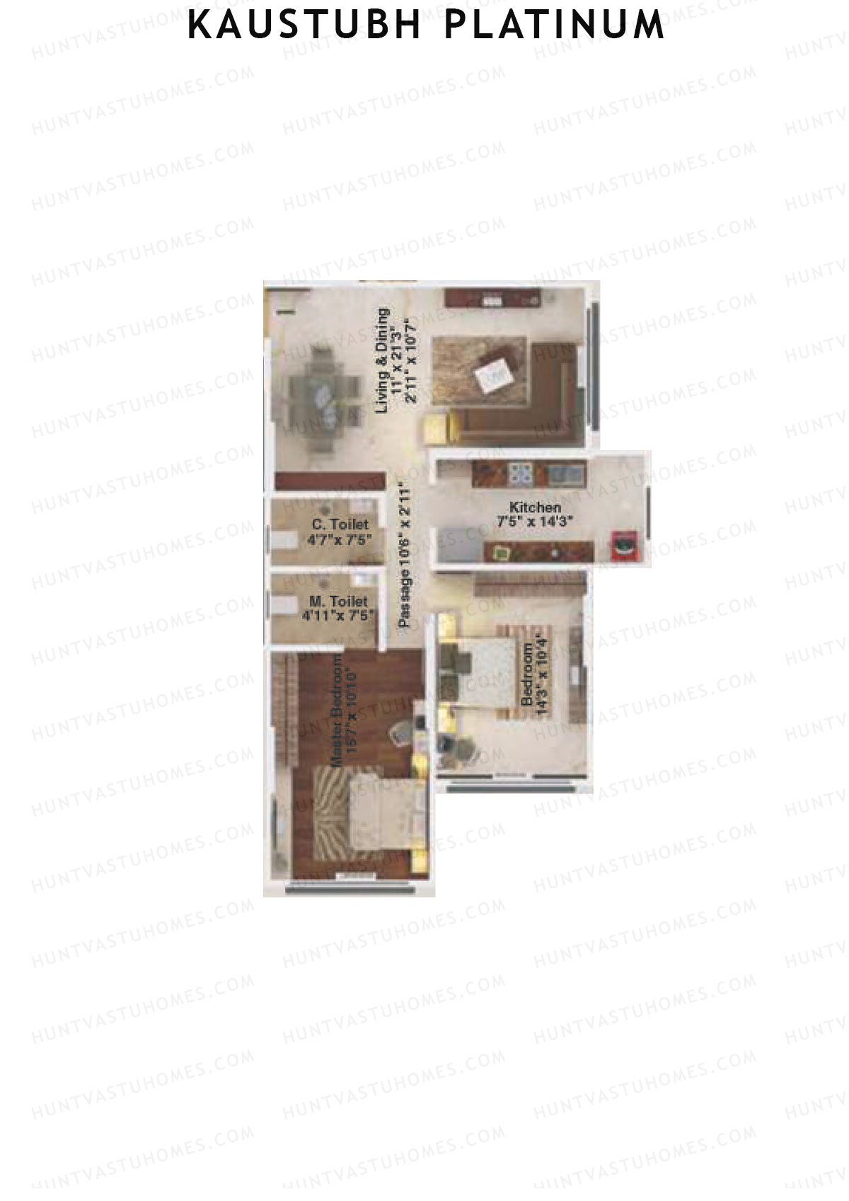 Kaustubh Platinum Wing A Unit 1 Floor Plan
