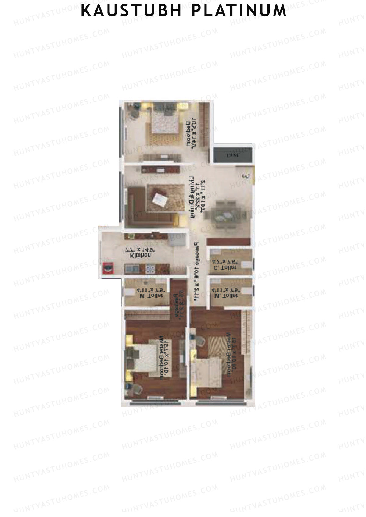 Kaustubh Platinum Wing A Unit 2 Floor Plan