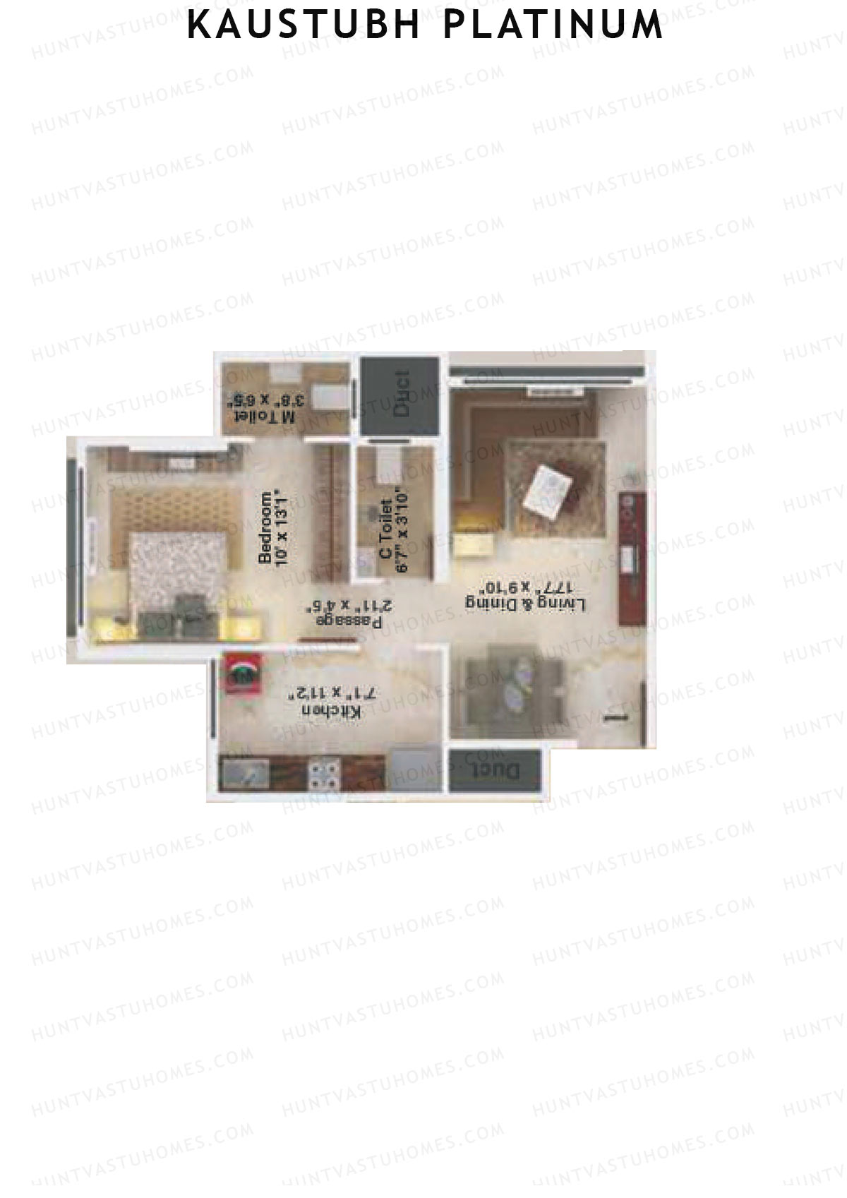 Kaustubh Platinum Wing B Unit 1 Floor Plan