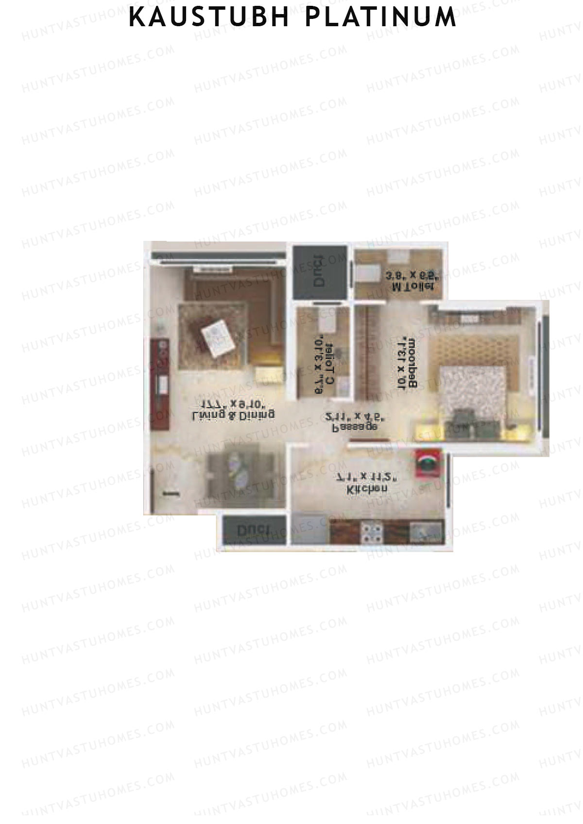 Kaustubh Platinum Wing B Unit 2 Floor Plan