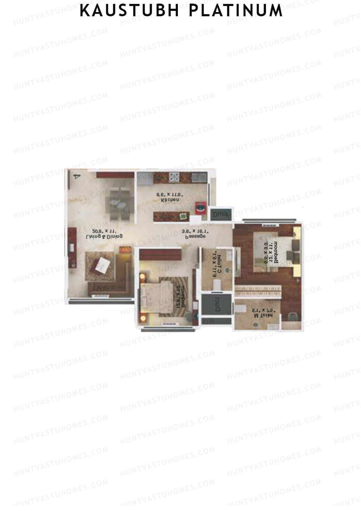 Kaustubh Platinum Wing B Unit 3 Floor Plan