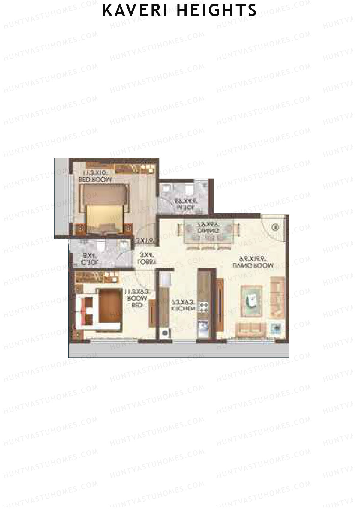 Kaveri Heights Wing A Unit 4 Floor Plan