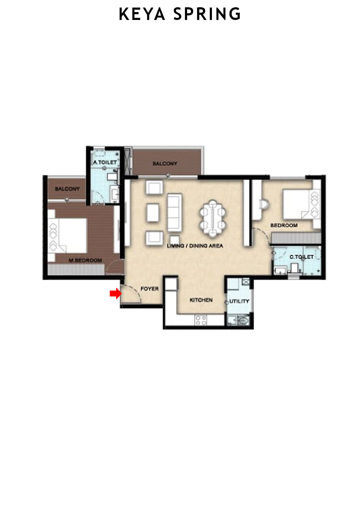 Keya Spring Tower A Unit 5 Floor Plan