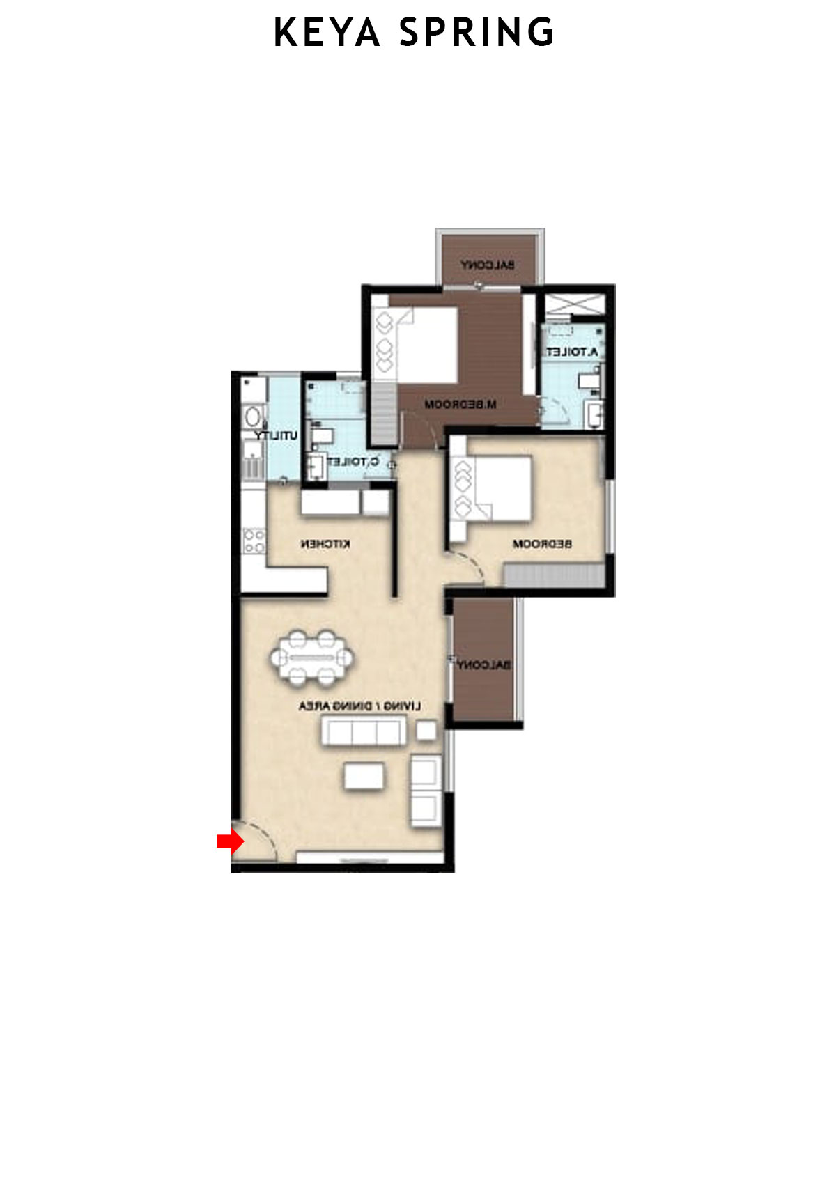Keya Spring Tower B Unit 4 Floor Plan