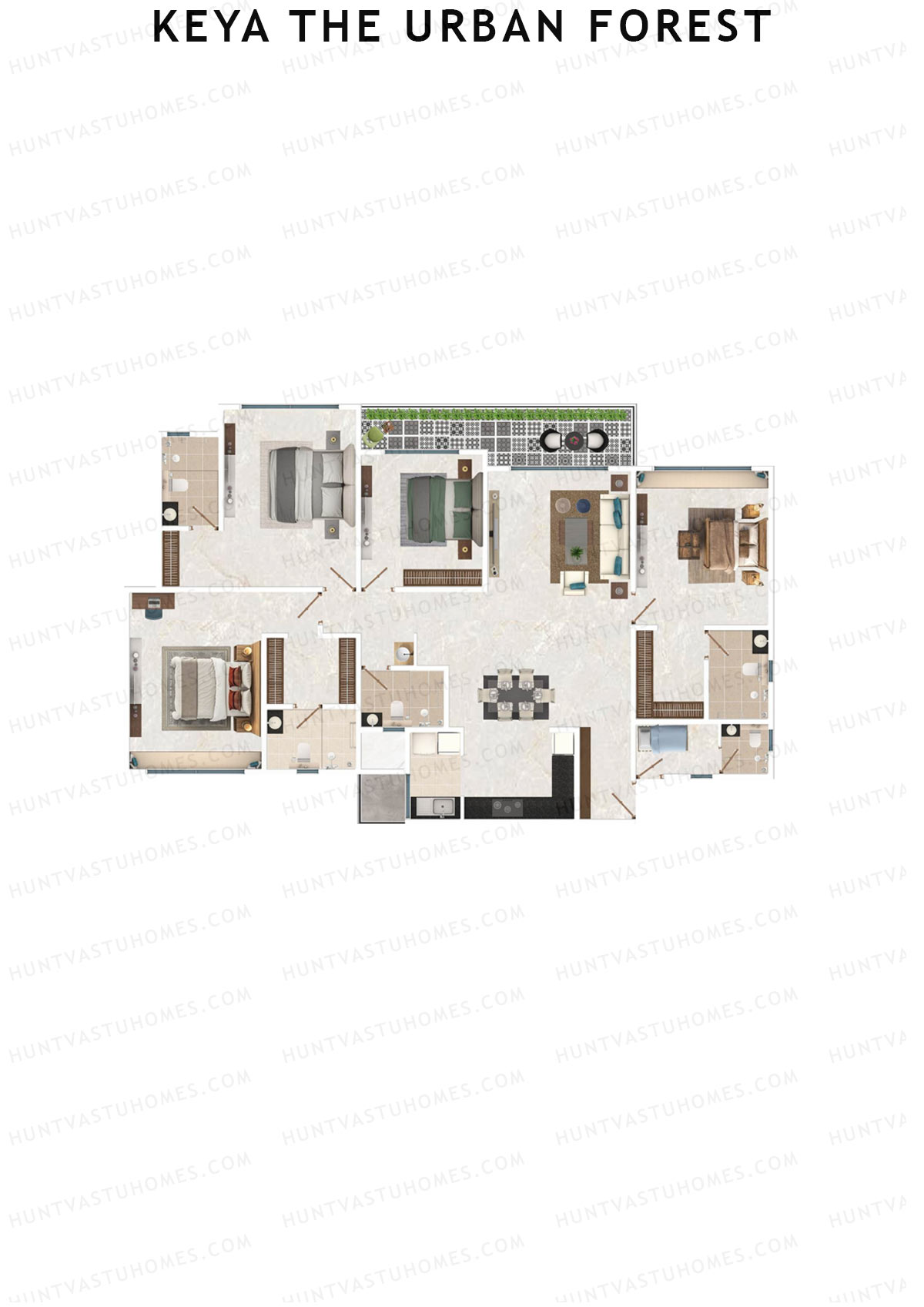 Keya The Urban Forest Tower A Unit 1 Floor Plan