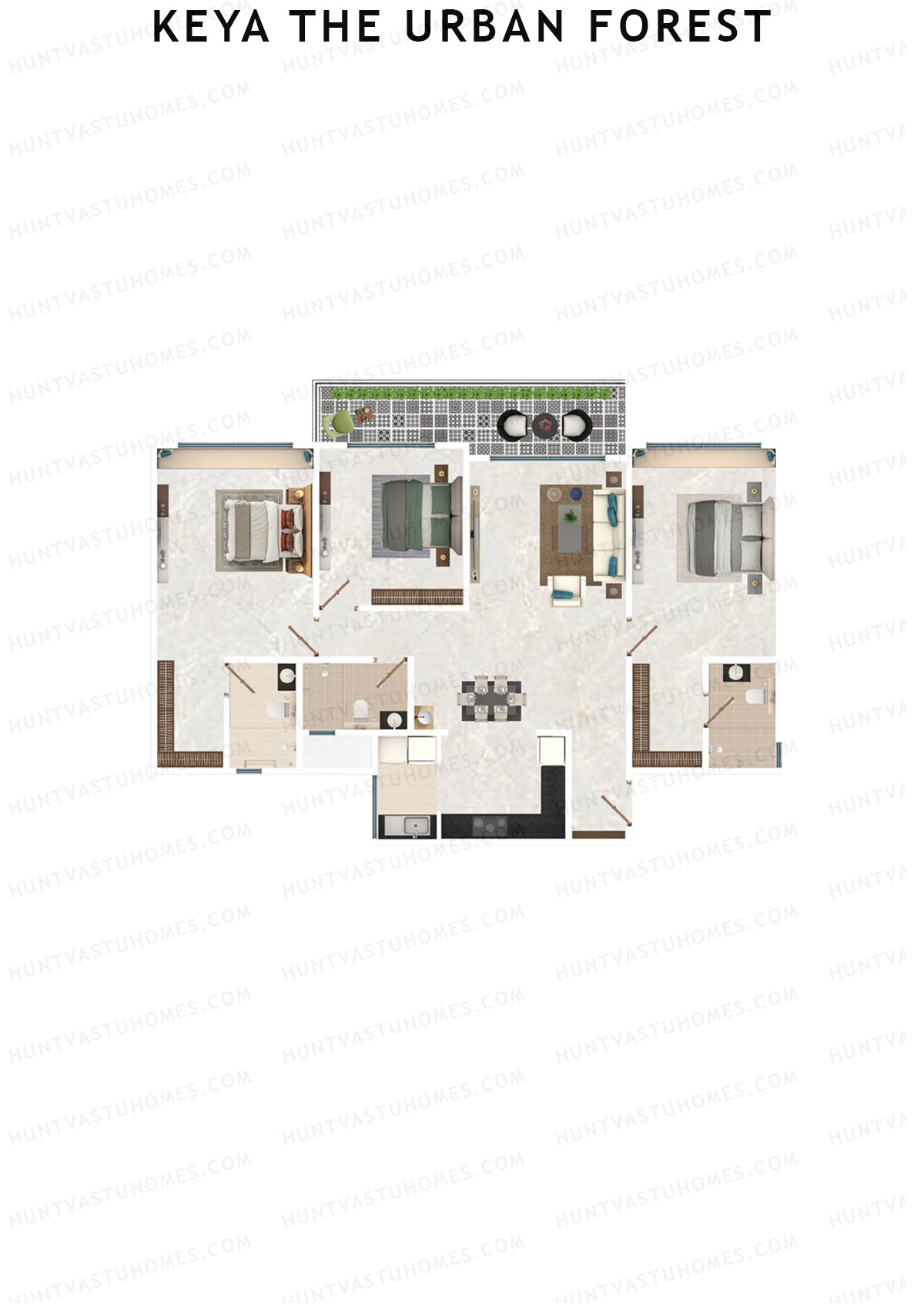 Keya The Urban Forest Tower A Unit 2 Floor Plan