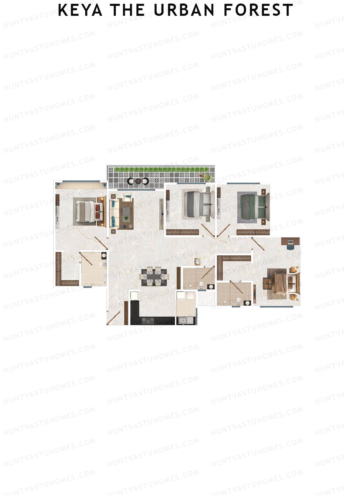 Keya The Urban Forest Tower A Unit 4 Floor Plan
