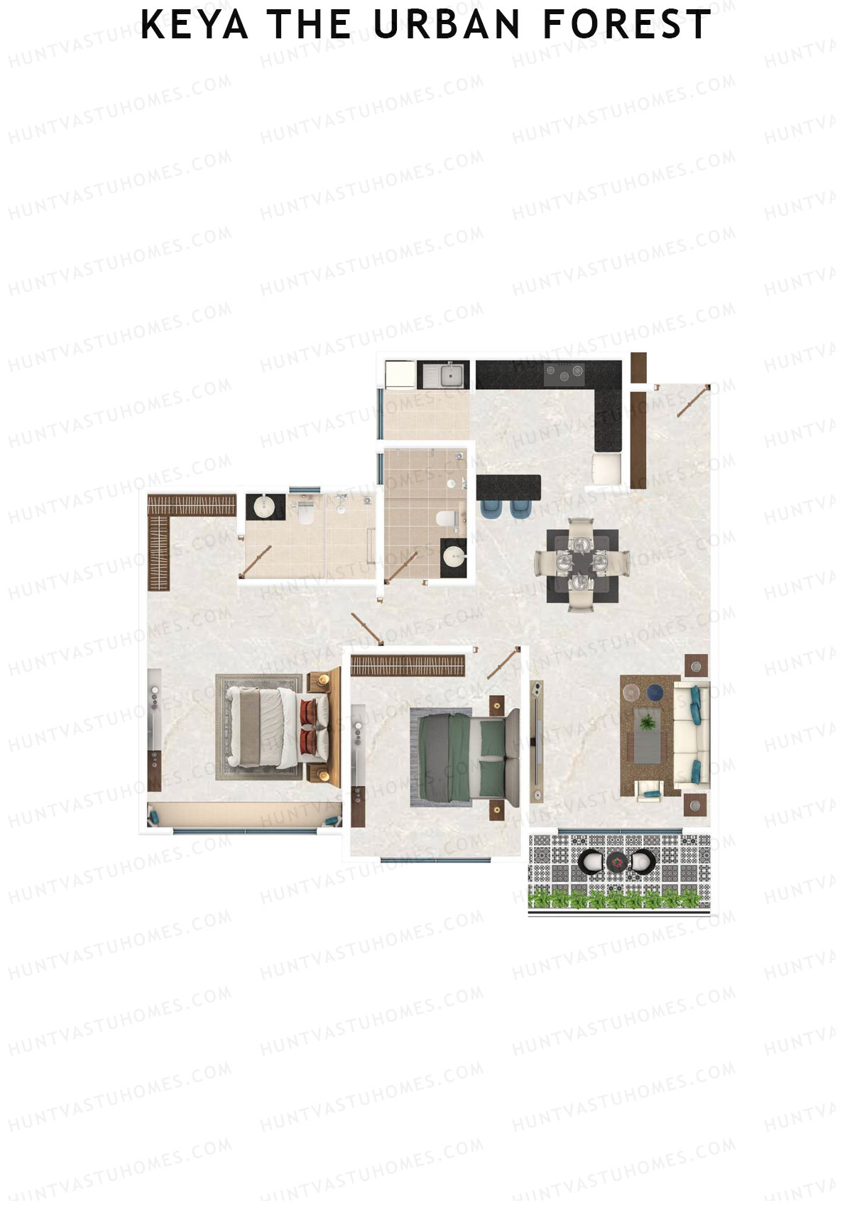 Keya The Urban Forest Tower B Unit 6 Floor Plan