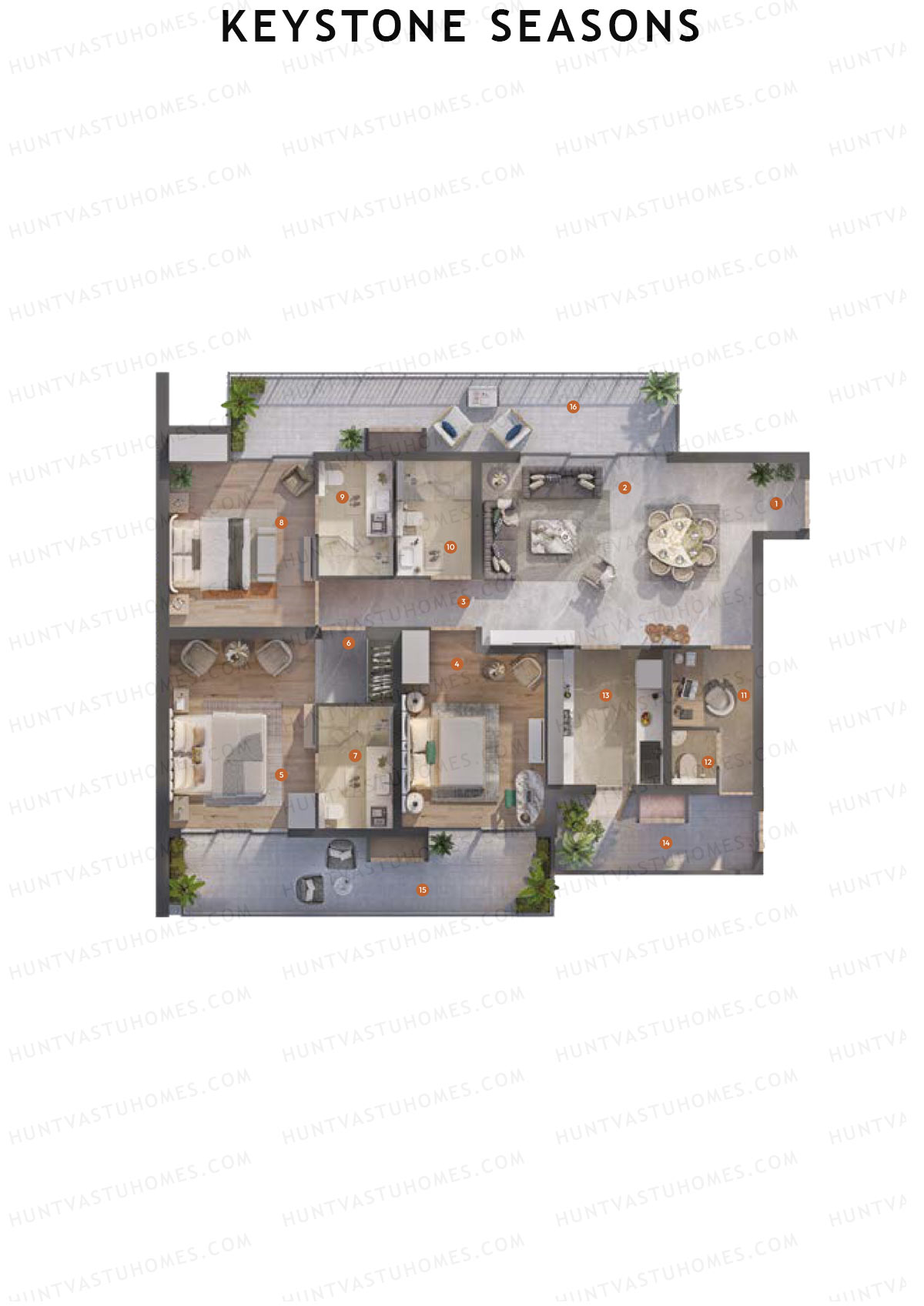 Keystone Seasons Tower Sun Unit 1 Floor Plan