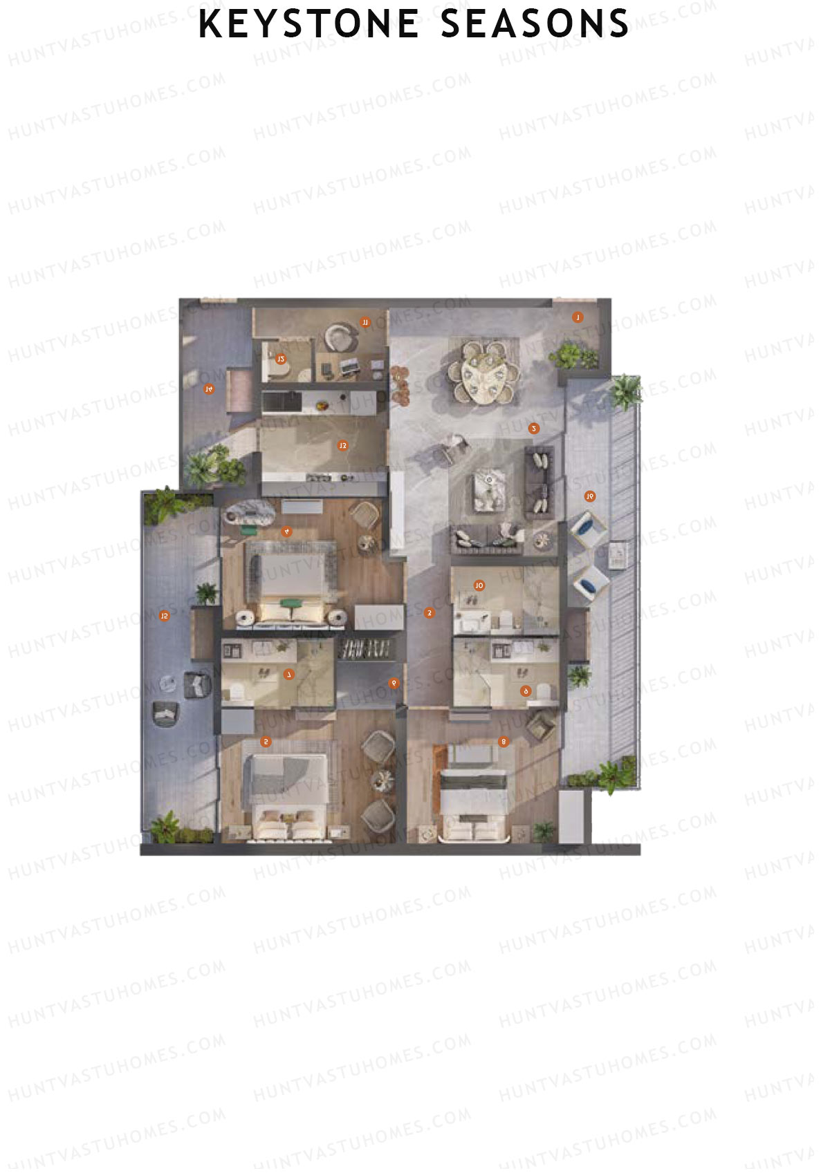 Keystone Seasons Tower Sun Unit 4 Floor Plan
