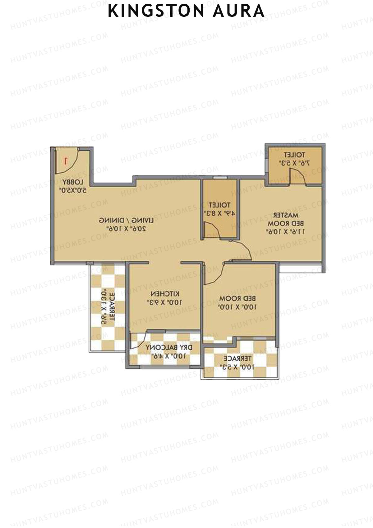 Kingston Aura Wing B Unit 2 Floor Plan