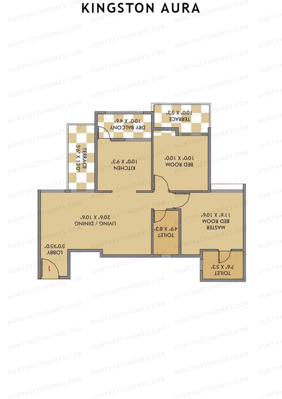 Kingston Aura Wing B Unit 3 Floor Plan