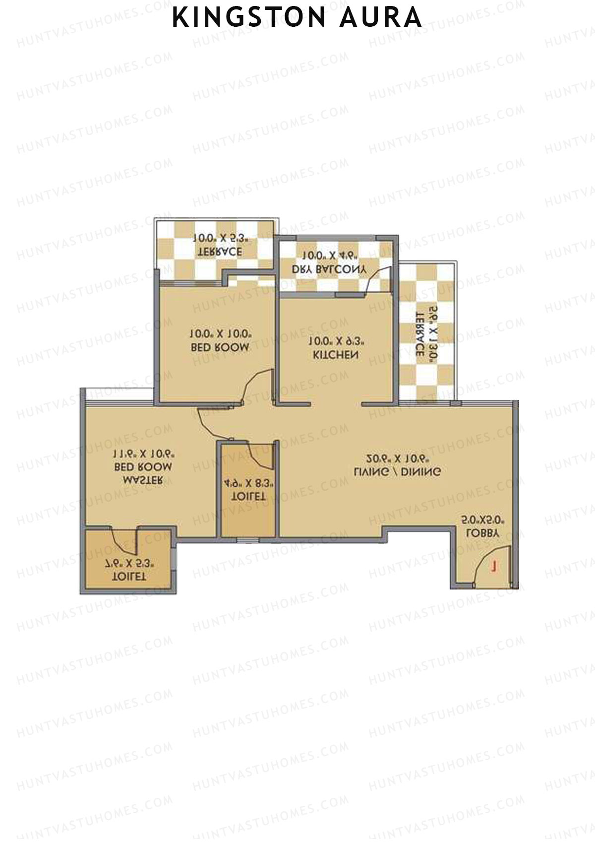 Kingston Aura Wing C Unit 3  Floor Plan