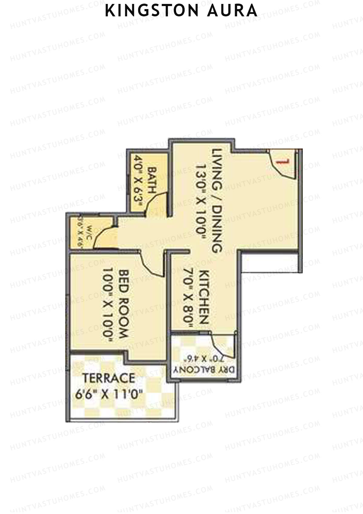 Kingston Aura Wing D Unit 5  Floor Plan