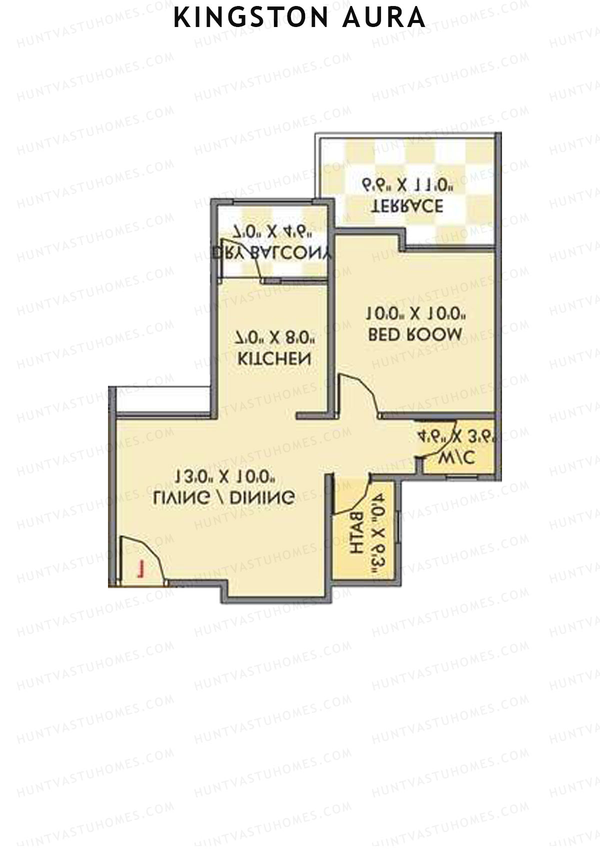Kingston Aura Wing E Unit 4  Floor Plan