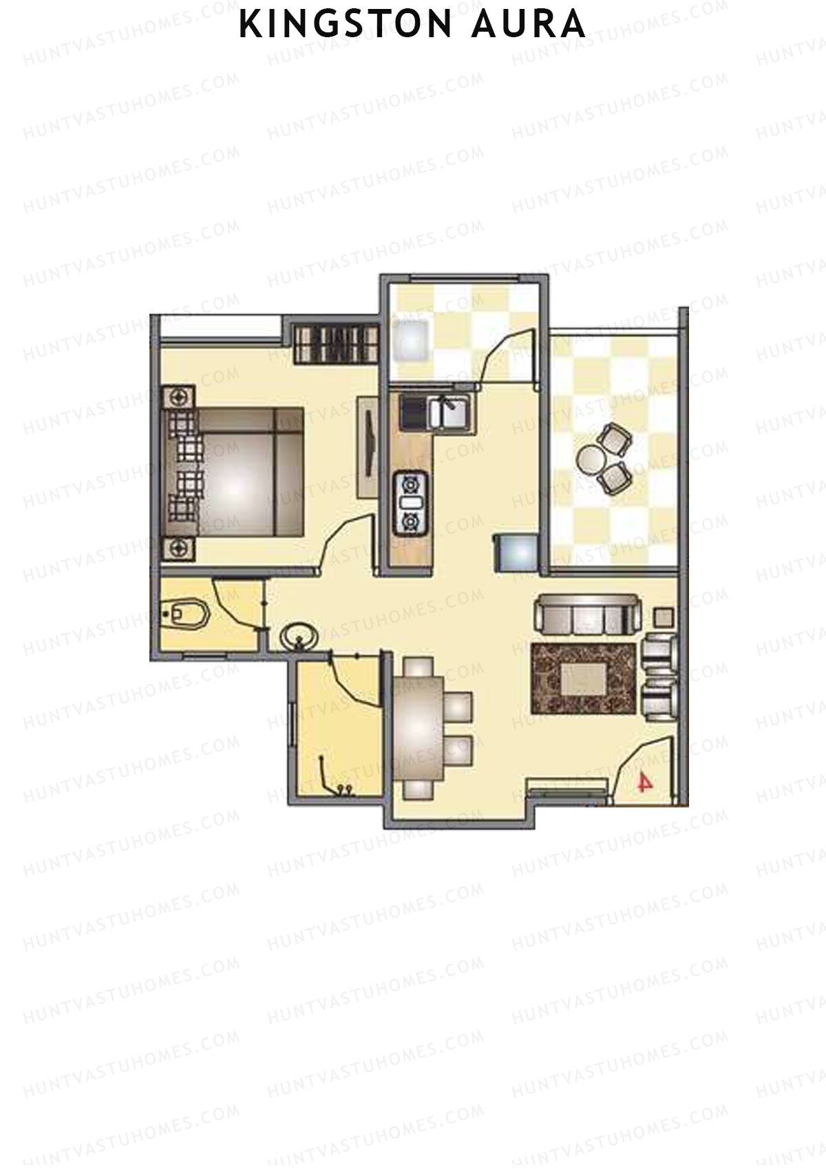 Kingston Aura Wing E Unit 5  Floor Plan