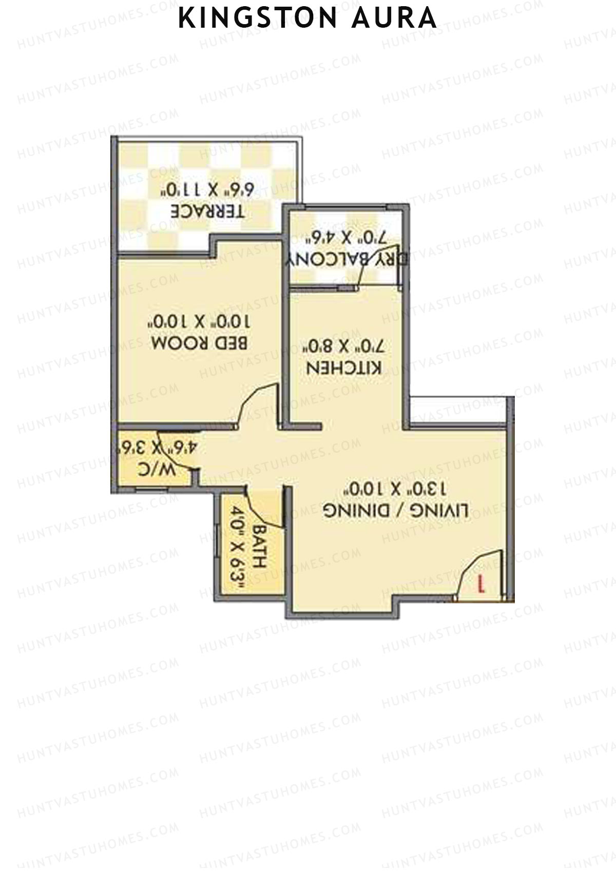 Kingston Aura Wing E Unit 5  Floor Plan