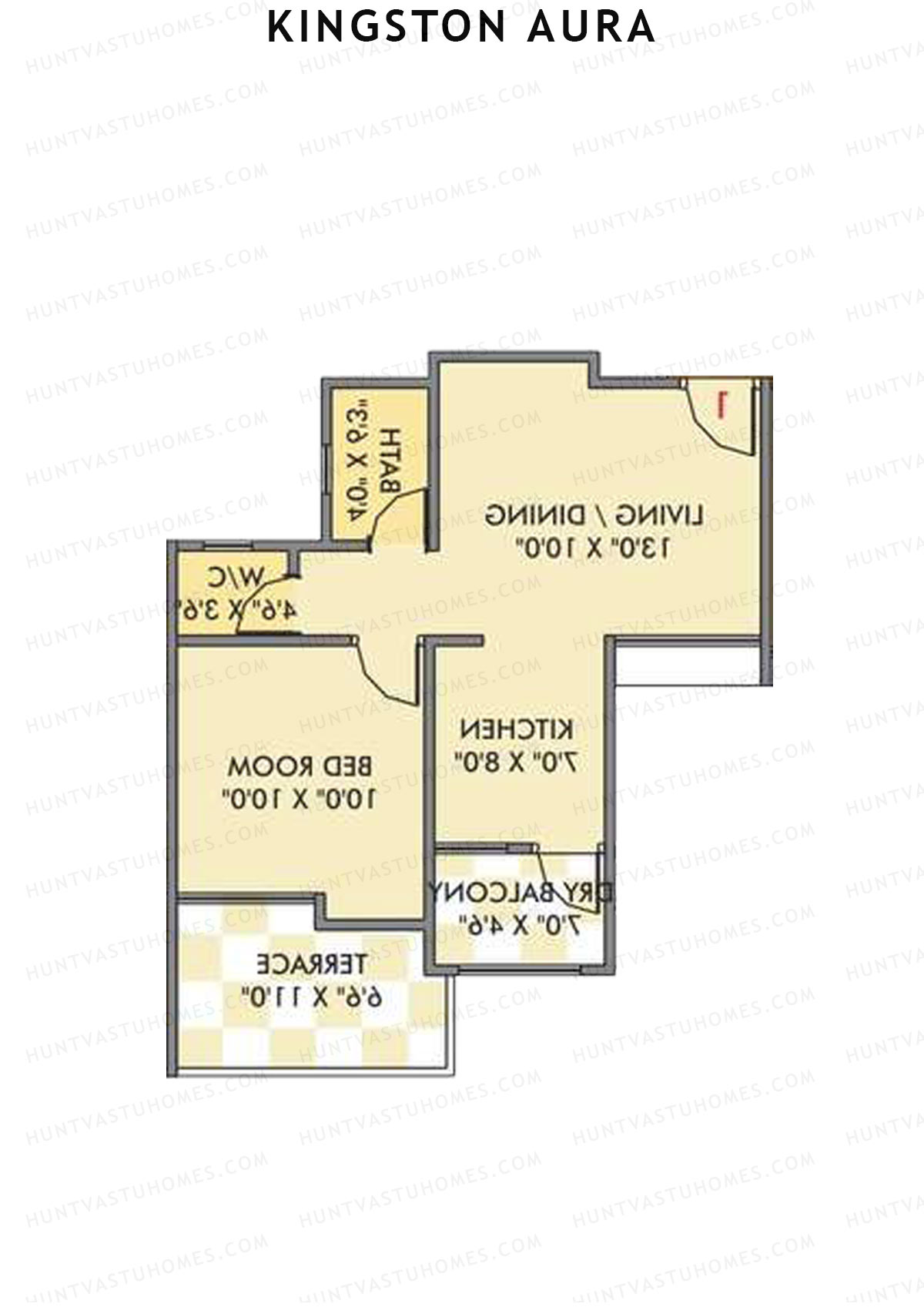 Kingston Aura Wing E Unit 8  Floor Plan