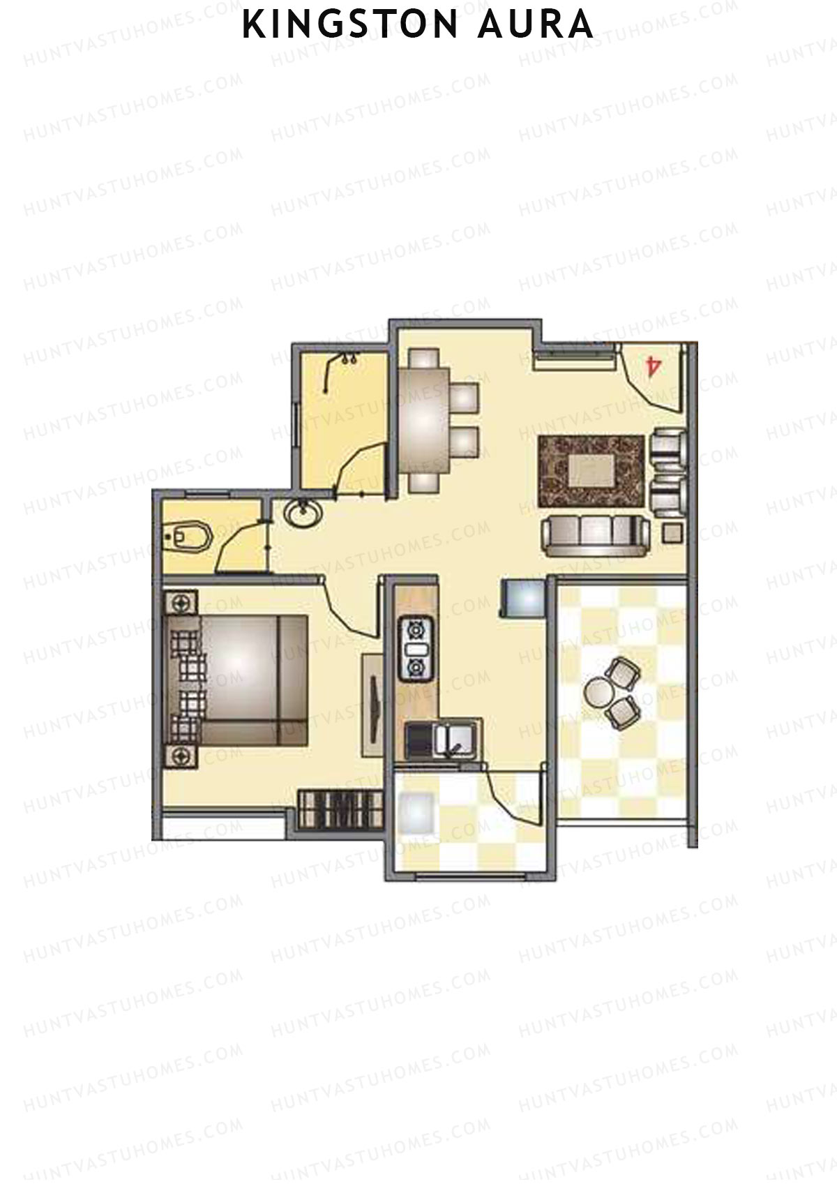 Kingston Aura Wing E Unit 8  Floor Plan