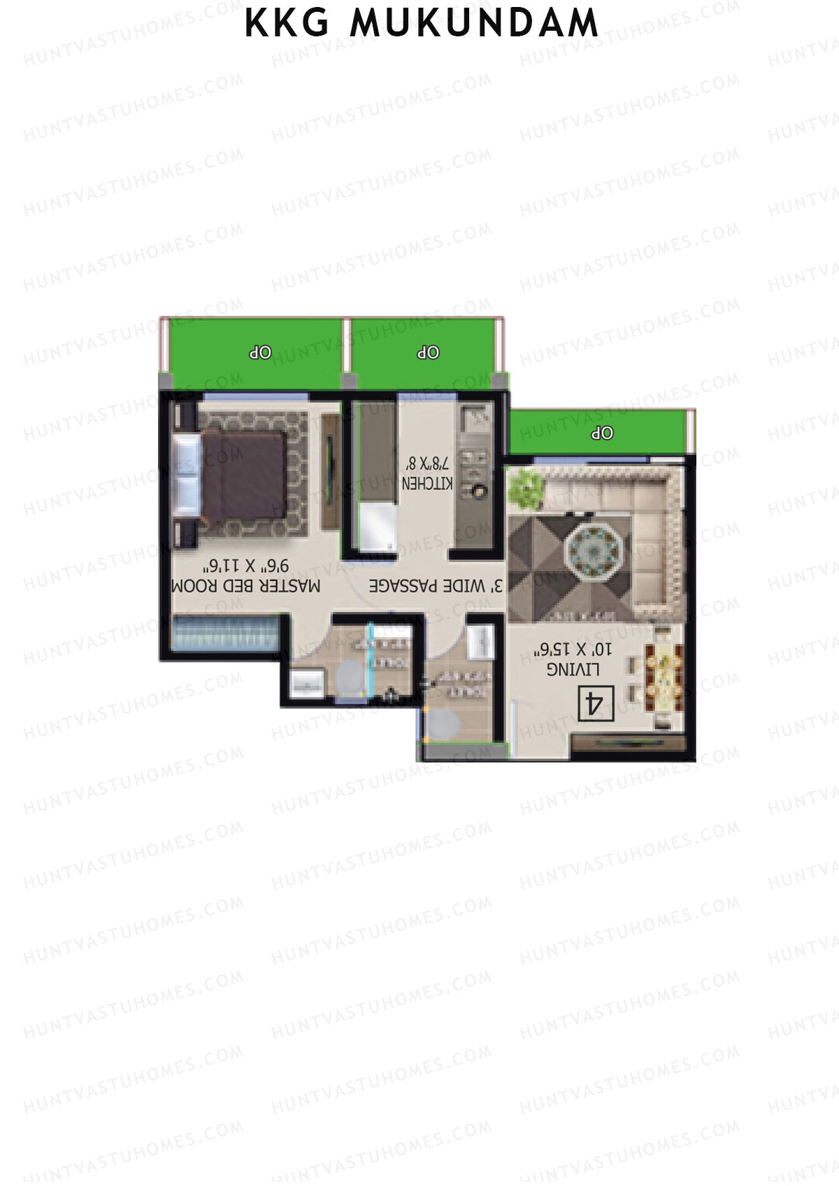 KKG Mukundam Wing A Unit 1 Floor Plan