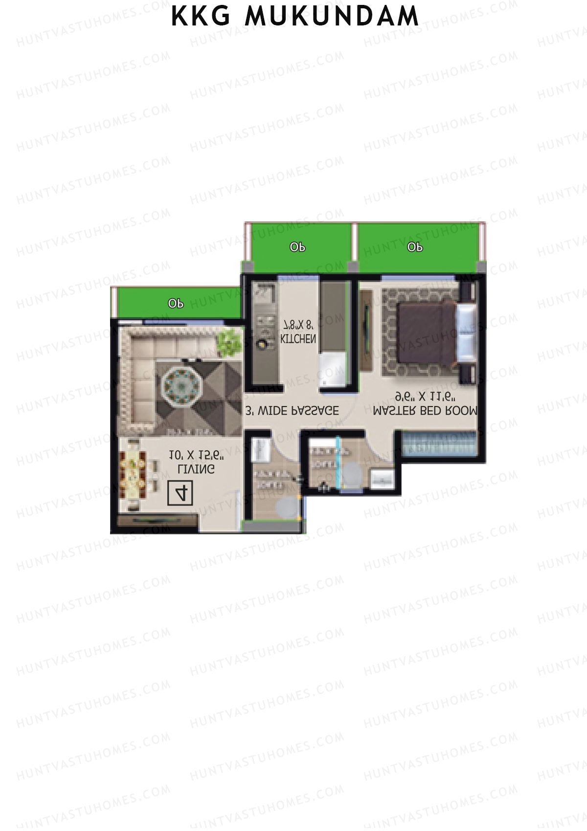 KKG Mukundam Wing B Unit 1 Floor Plan