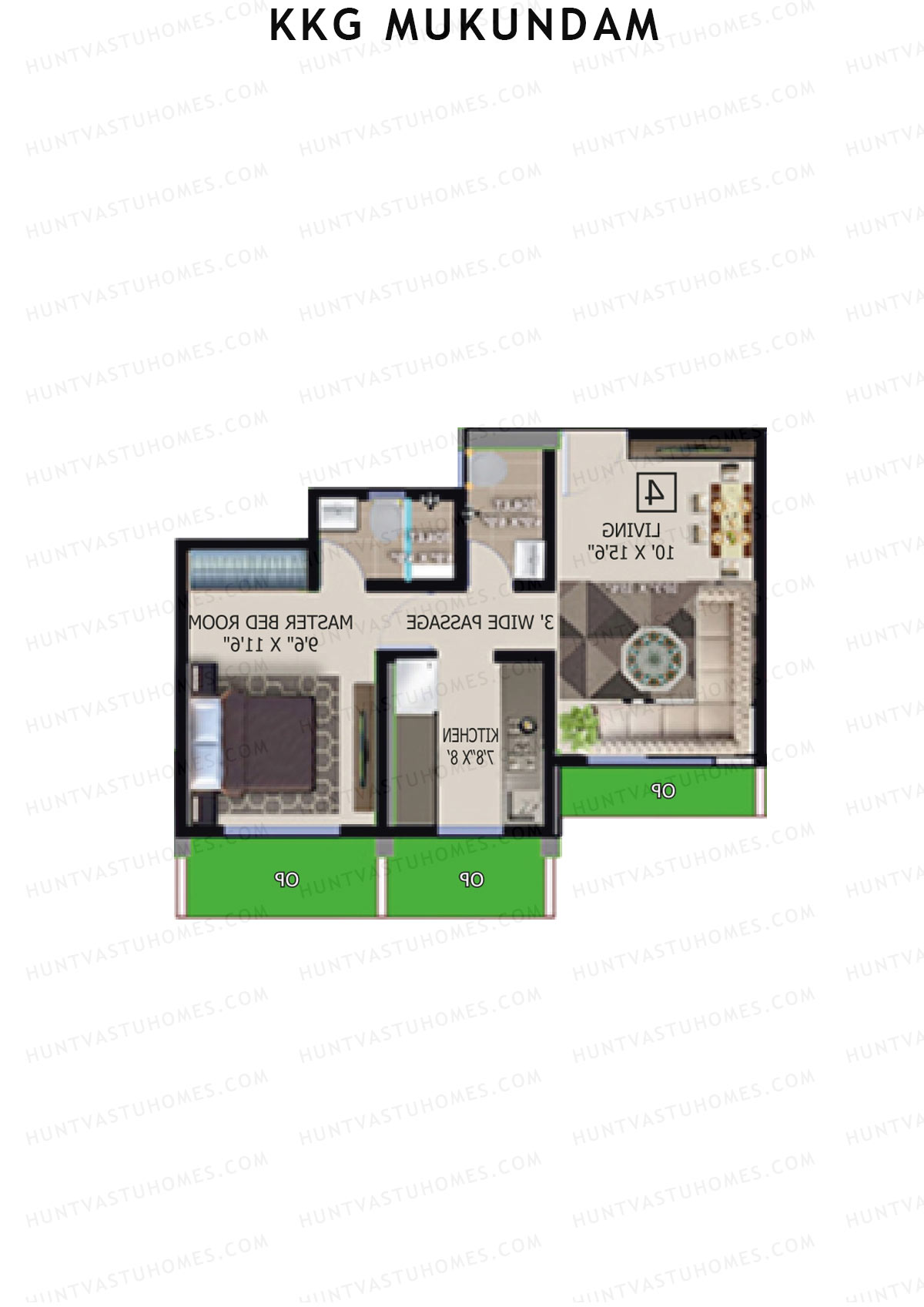 KKG Mukundam Wing B Unit 4 Floor Plan