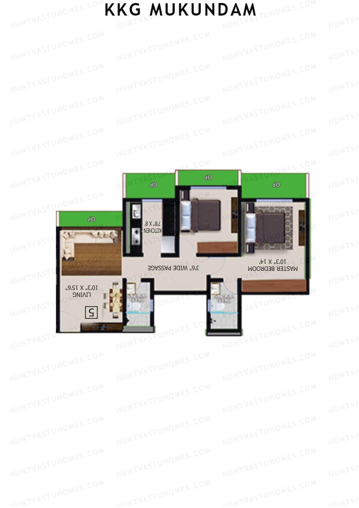 KKG Mukundam Wing B Unit 6 Floor Plan