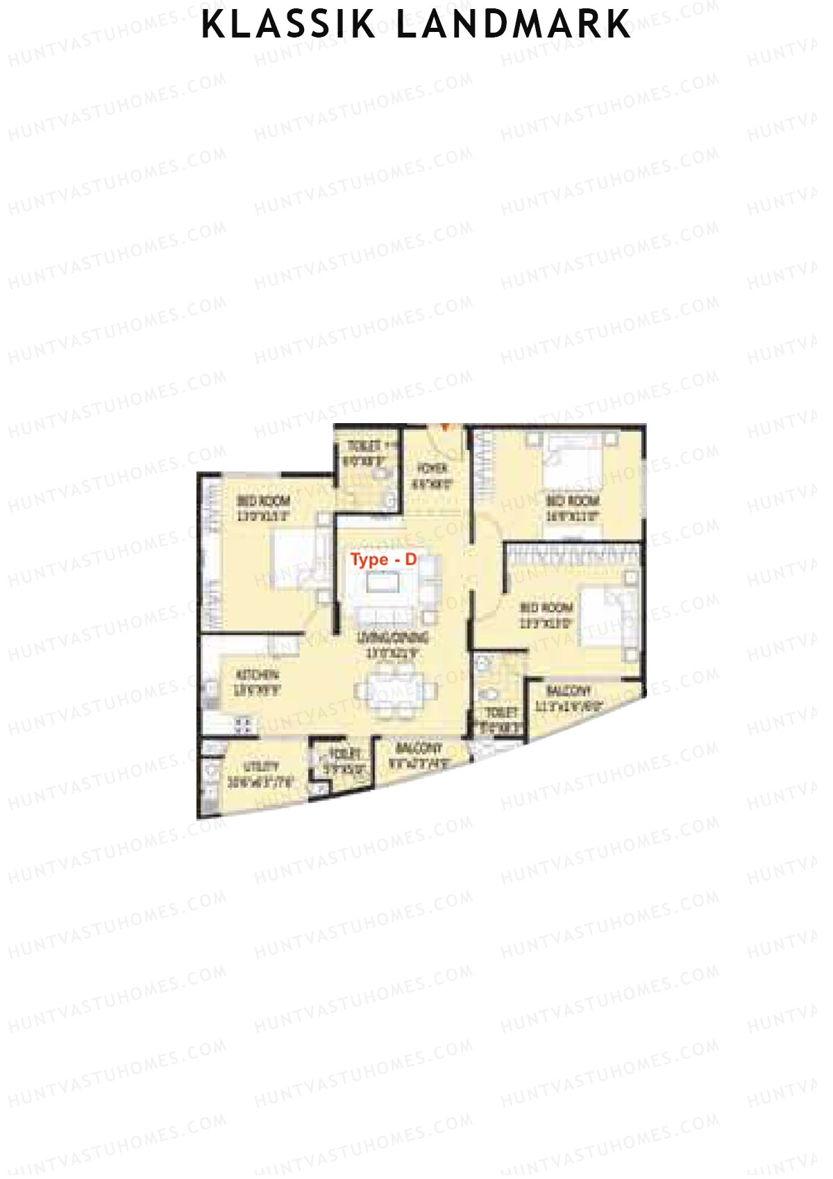 Klassik Landmark Block Euryops Unit 5 (Type D) Floor Plan