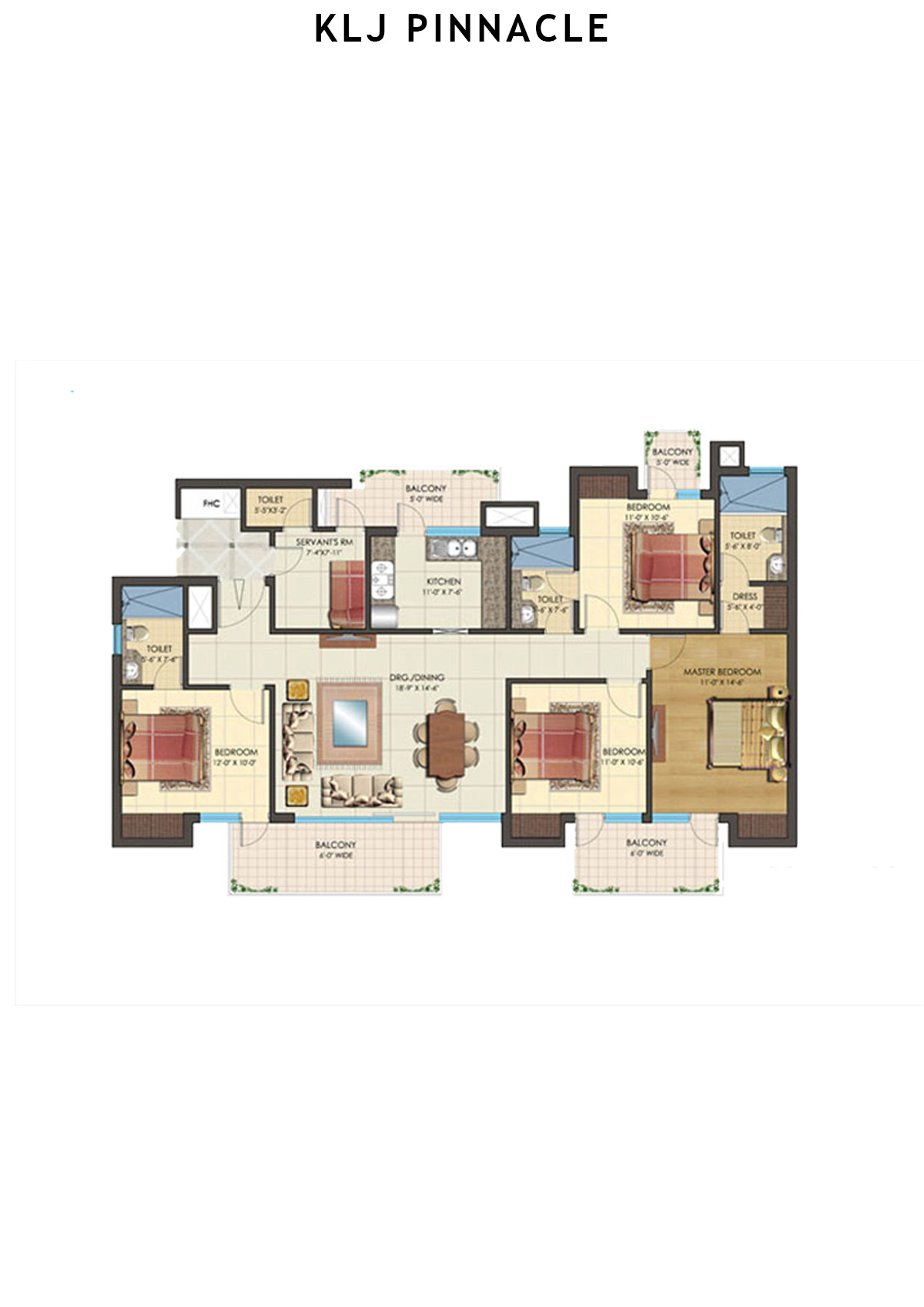Klj Pinnacle Tower B11 Unit 3 Floor Plan