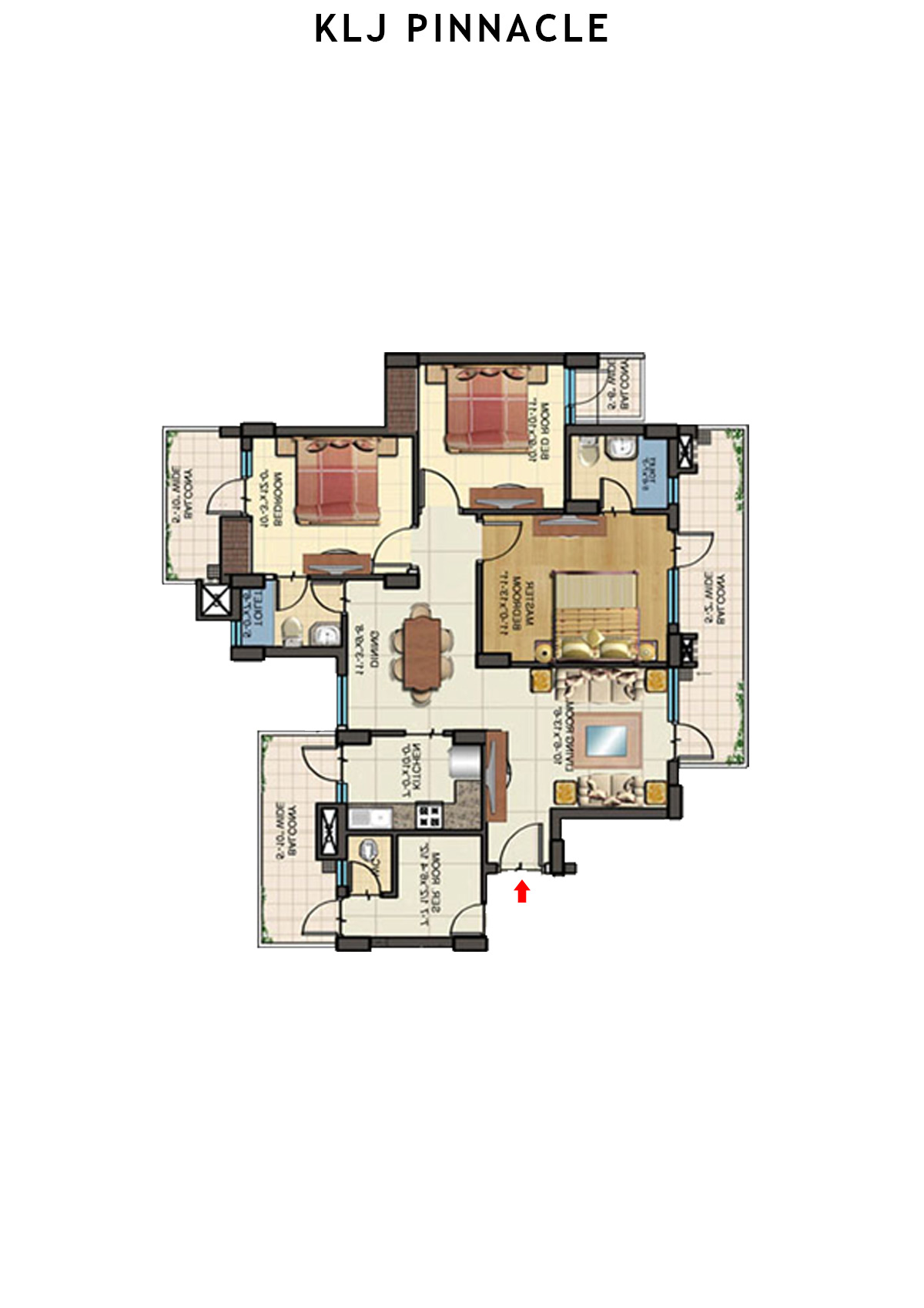 Klj Pinnacle Tower B8 Unit 4 Floor Plan