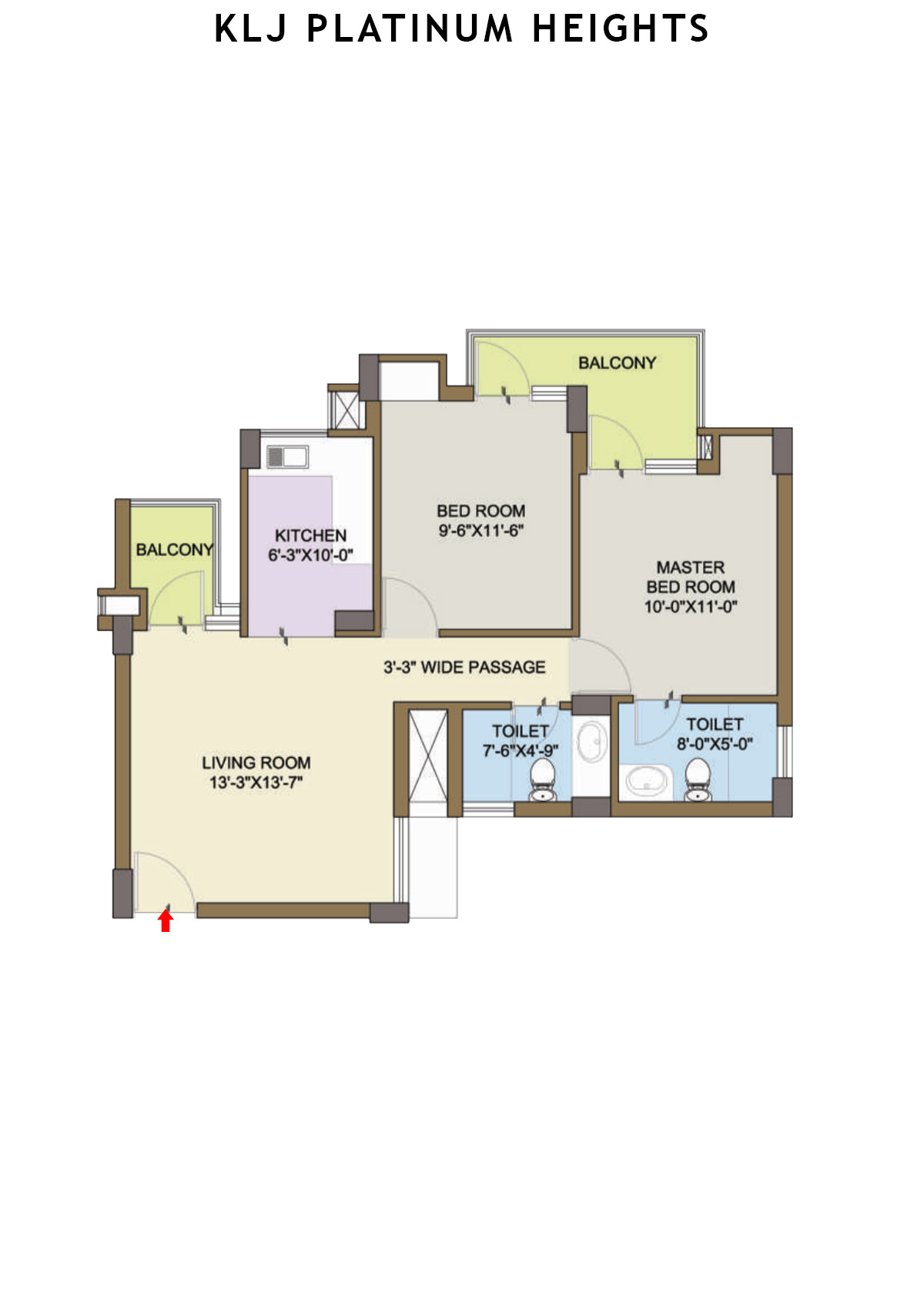 Klj Platinum Heights Tower D10 Unit 1 Floor Plan