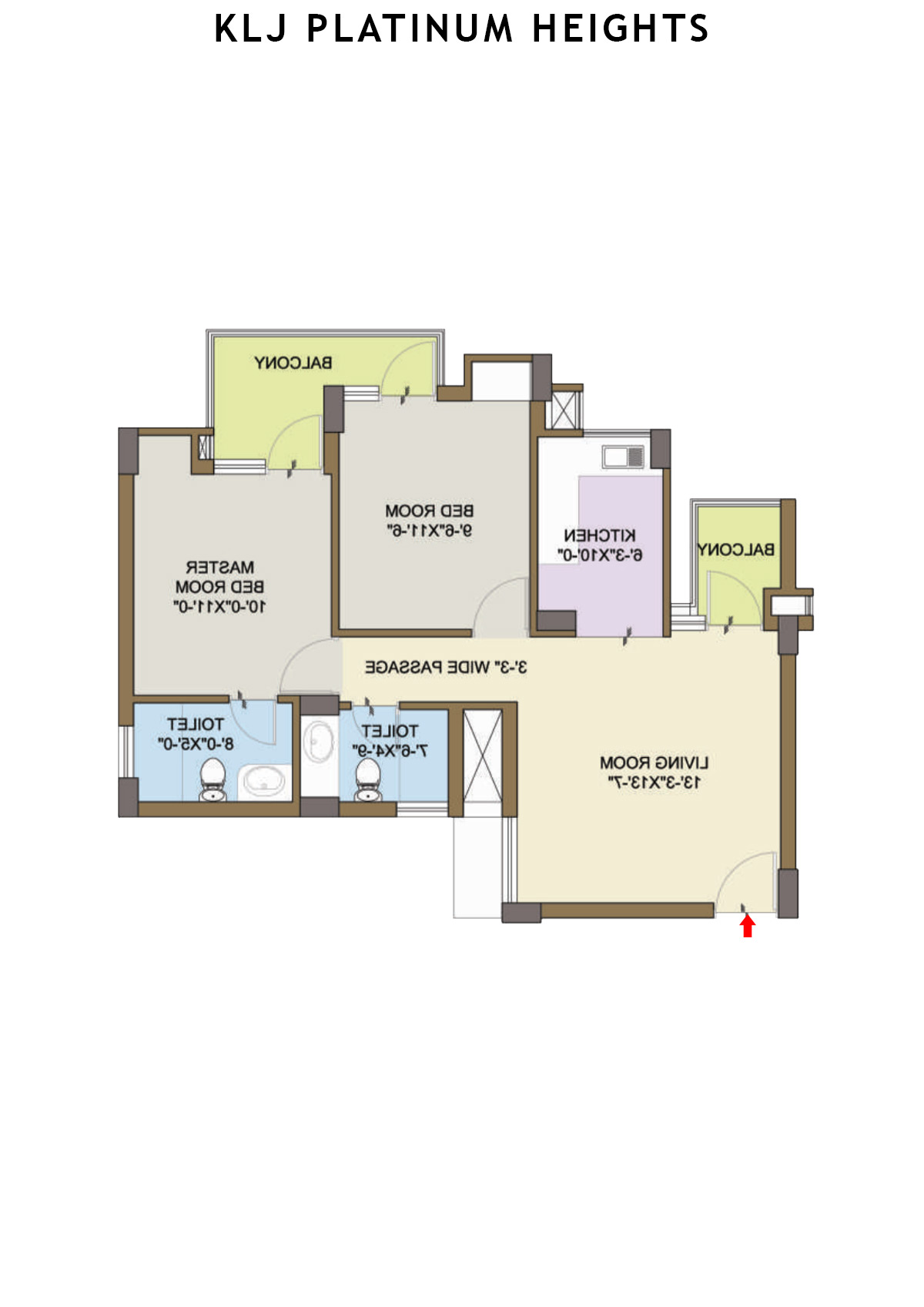 Klj Platinum Heights Tower D10 Unit 2 Floor Plan