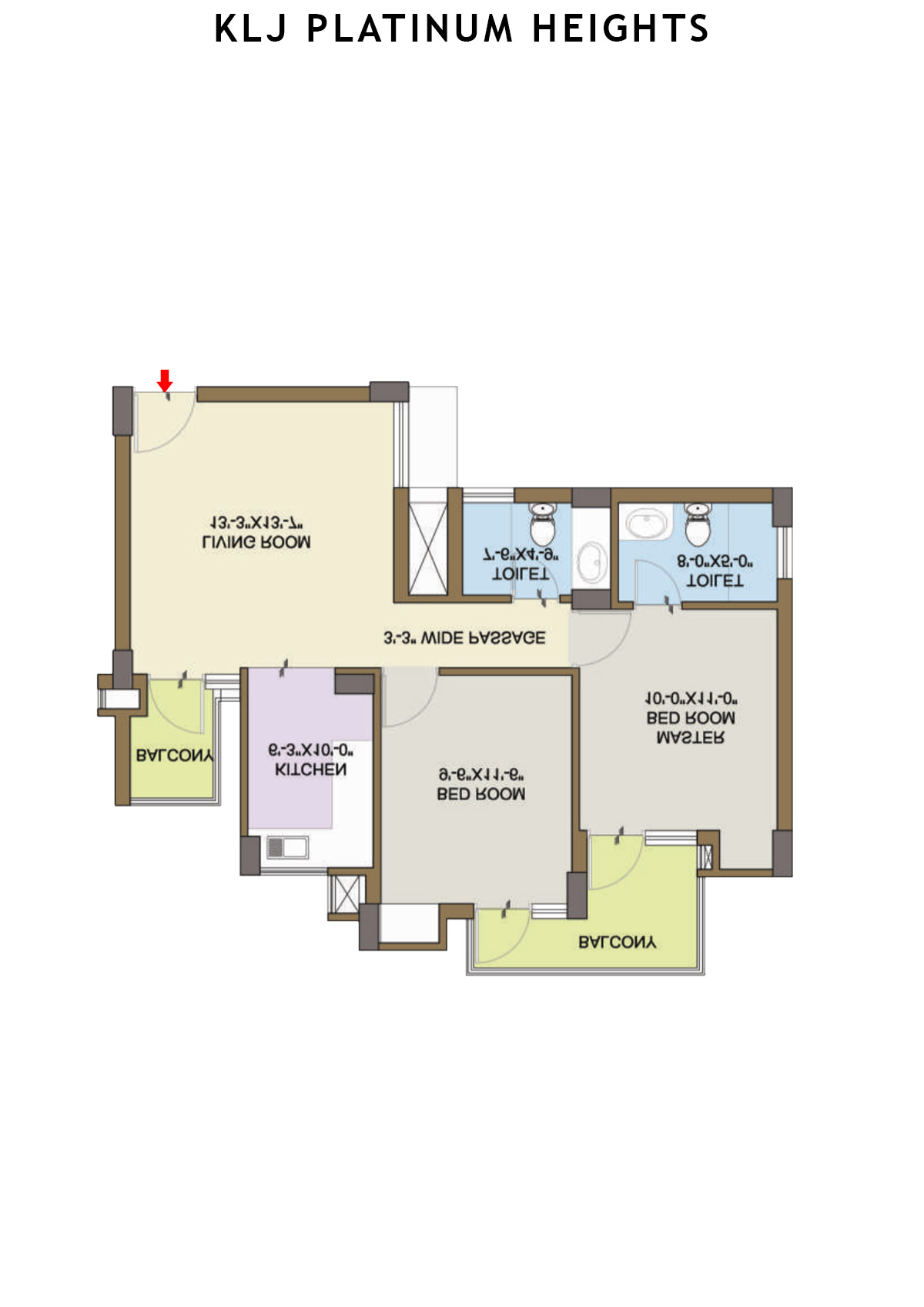 Klj Platinum Heights Tower D10 Unit 8 Floor Plan