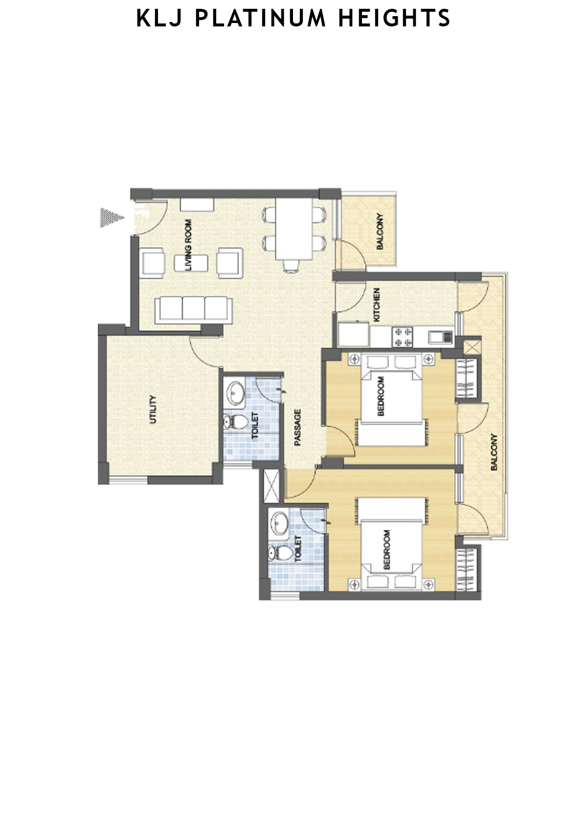 Klj Platinum Heights Tower D12 Unit 1 Floor Plan