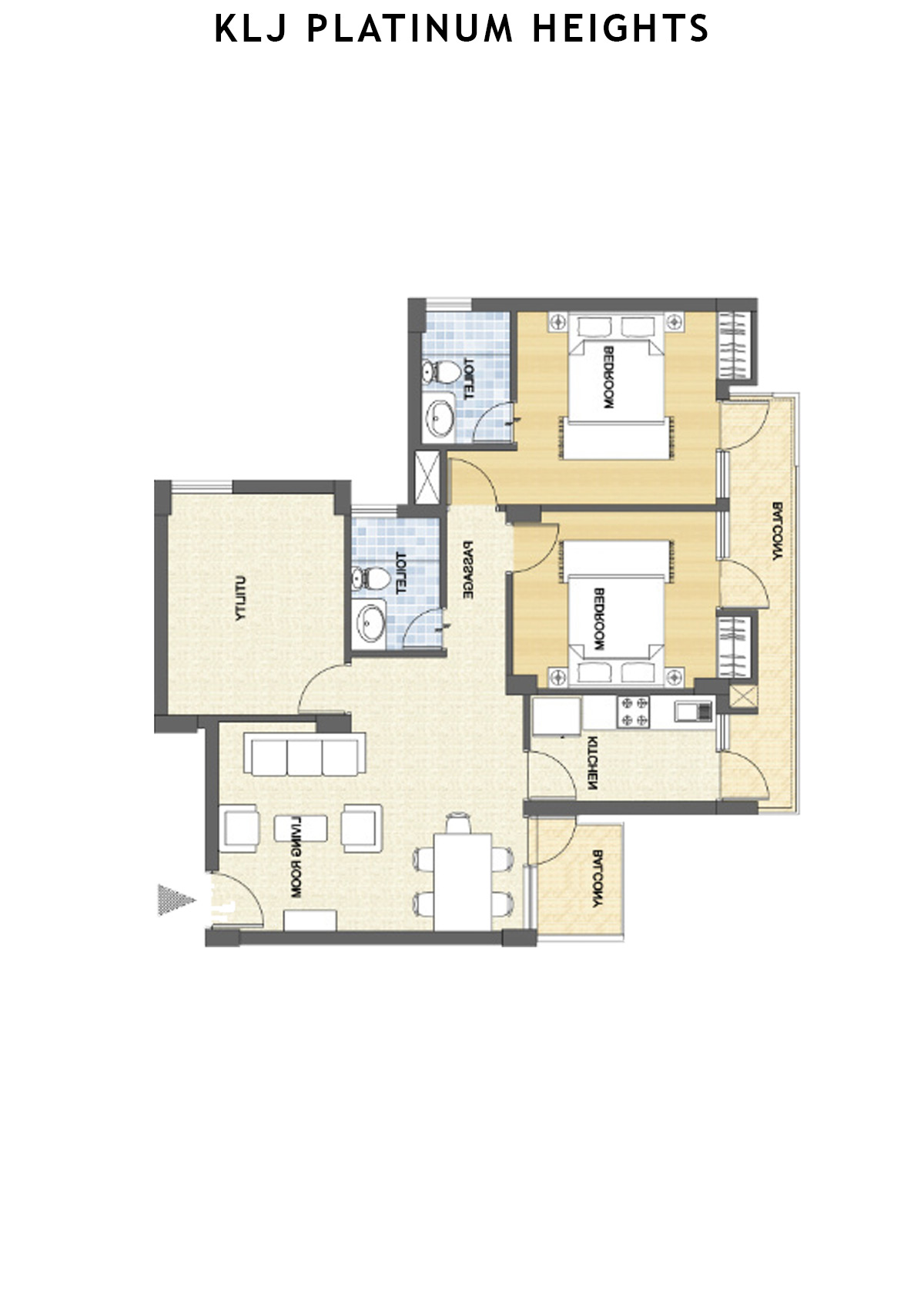 Klj Platinum Heights Tower D12 Unit 2 Floor Plan