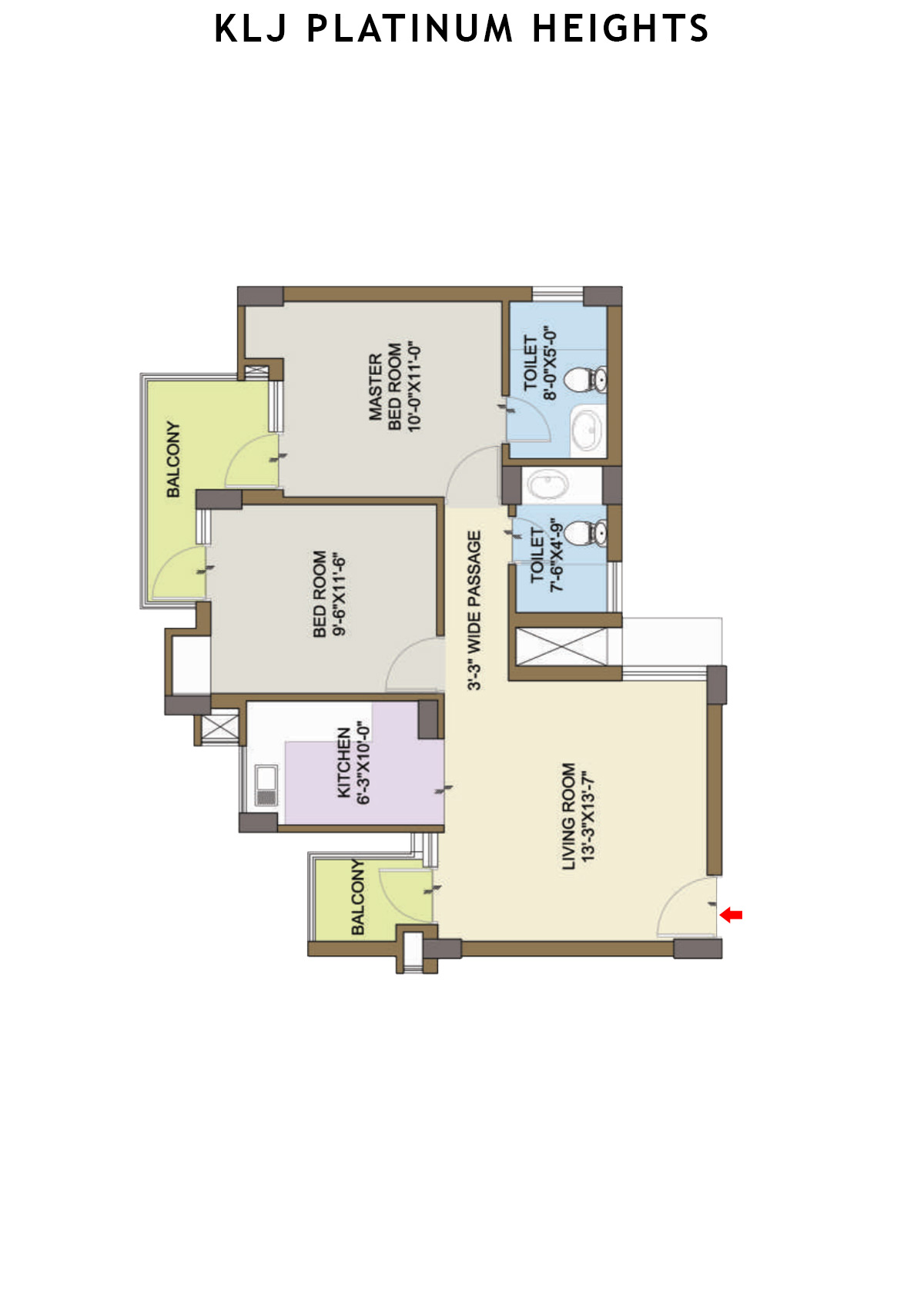 Klj Platinum Heights Tower D12 Unit 7 Floor Plan