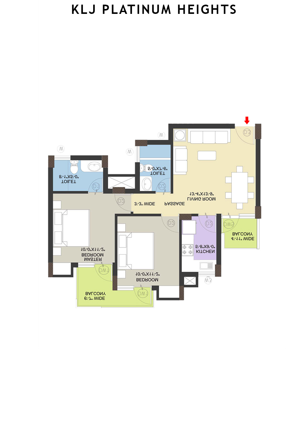 Klj Platinum Heights Tower D14 Unit 2 Floor Plan