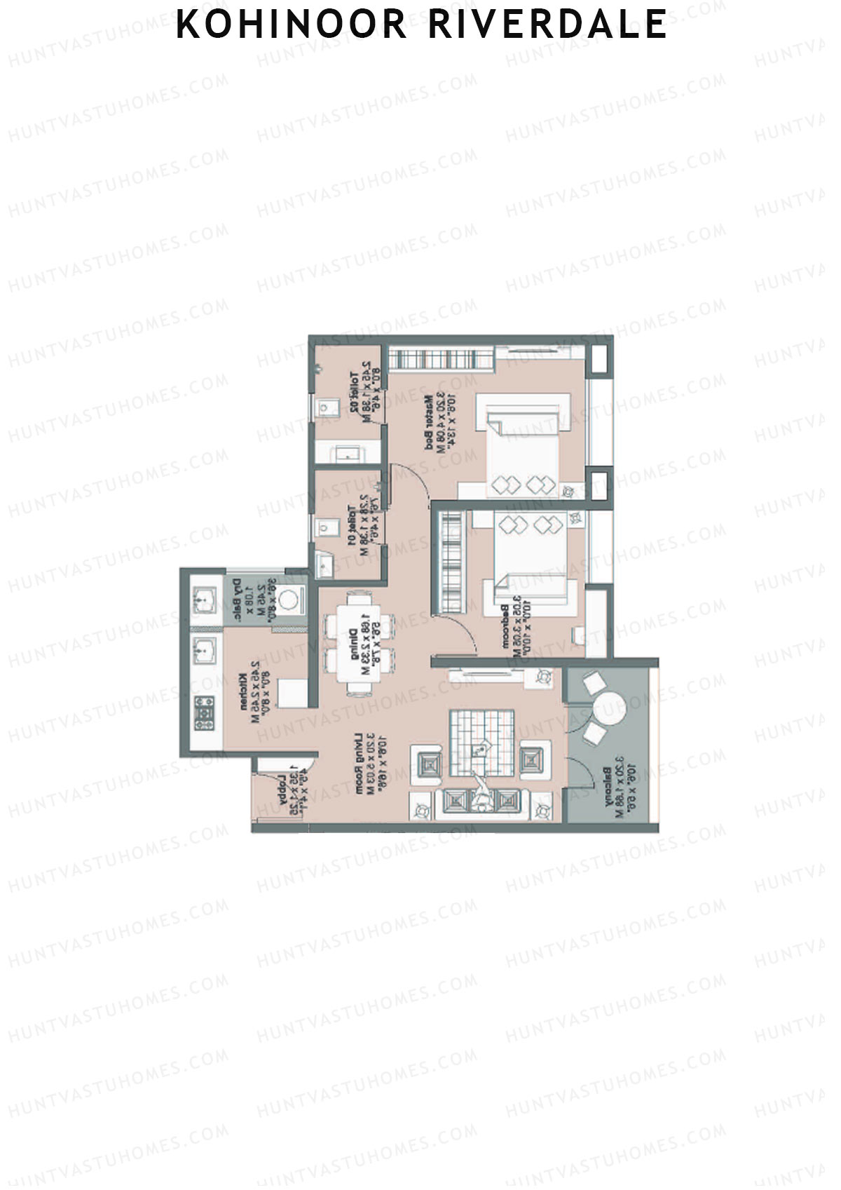 Kohinoor Riverdale Tower A3 Unit 4 Floor Plan