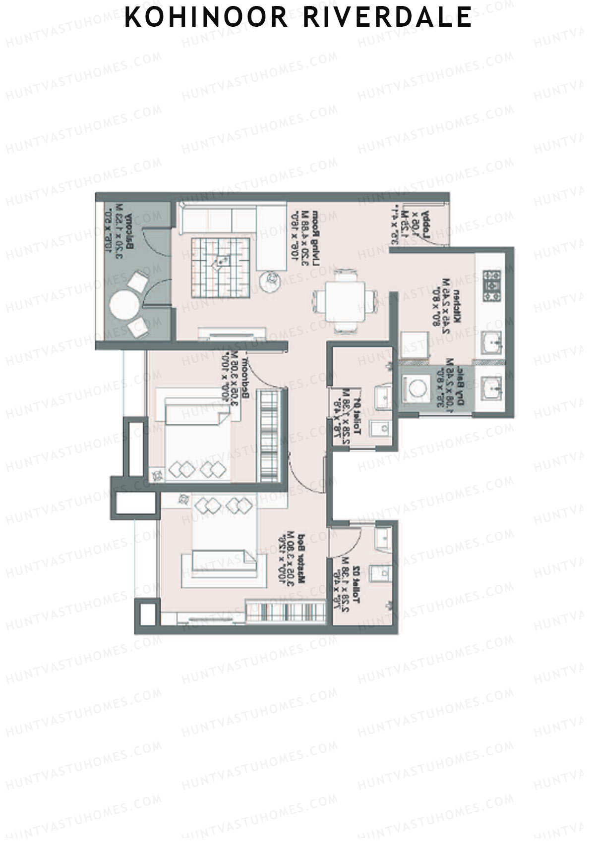Kohinoor Riverdale Tower A3 Unit 7 Floor Plan