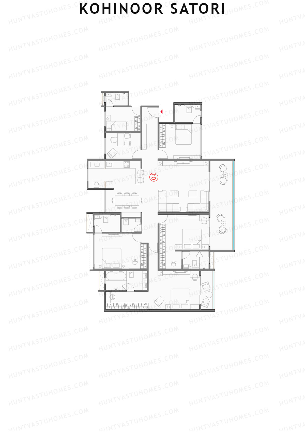 Kohinoor Satori Tower A2 Unit 2 Floor Plan